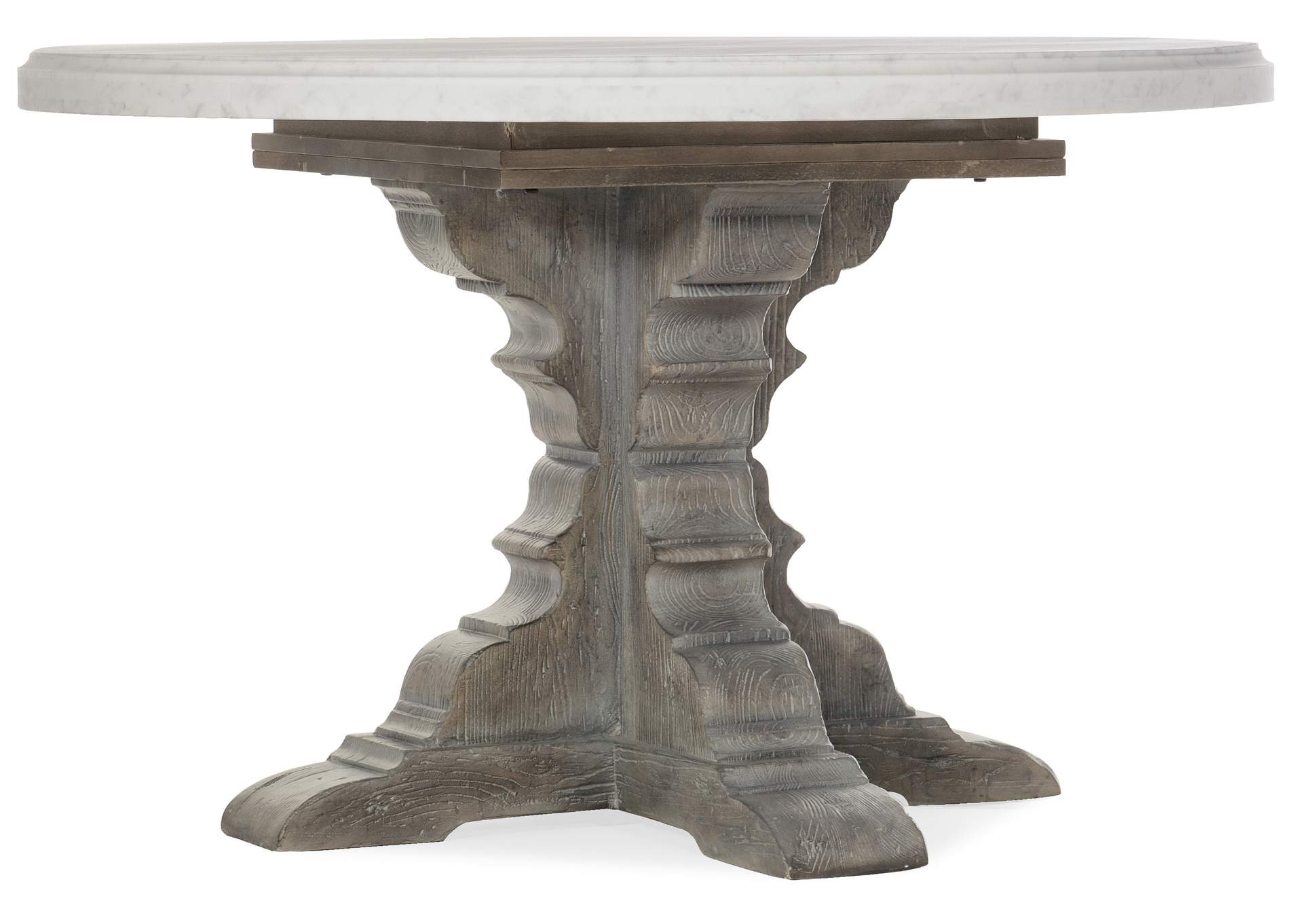 Beaumont Round Dining Table with 48in Marble Top,Hooker Furniture