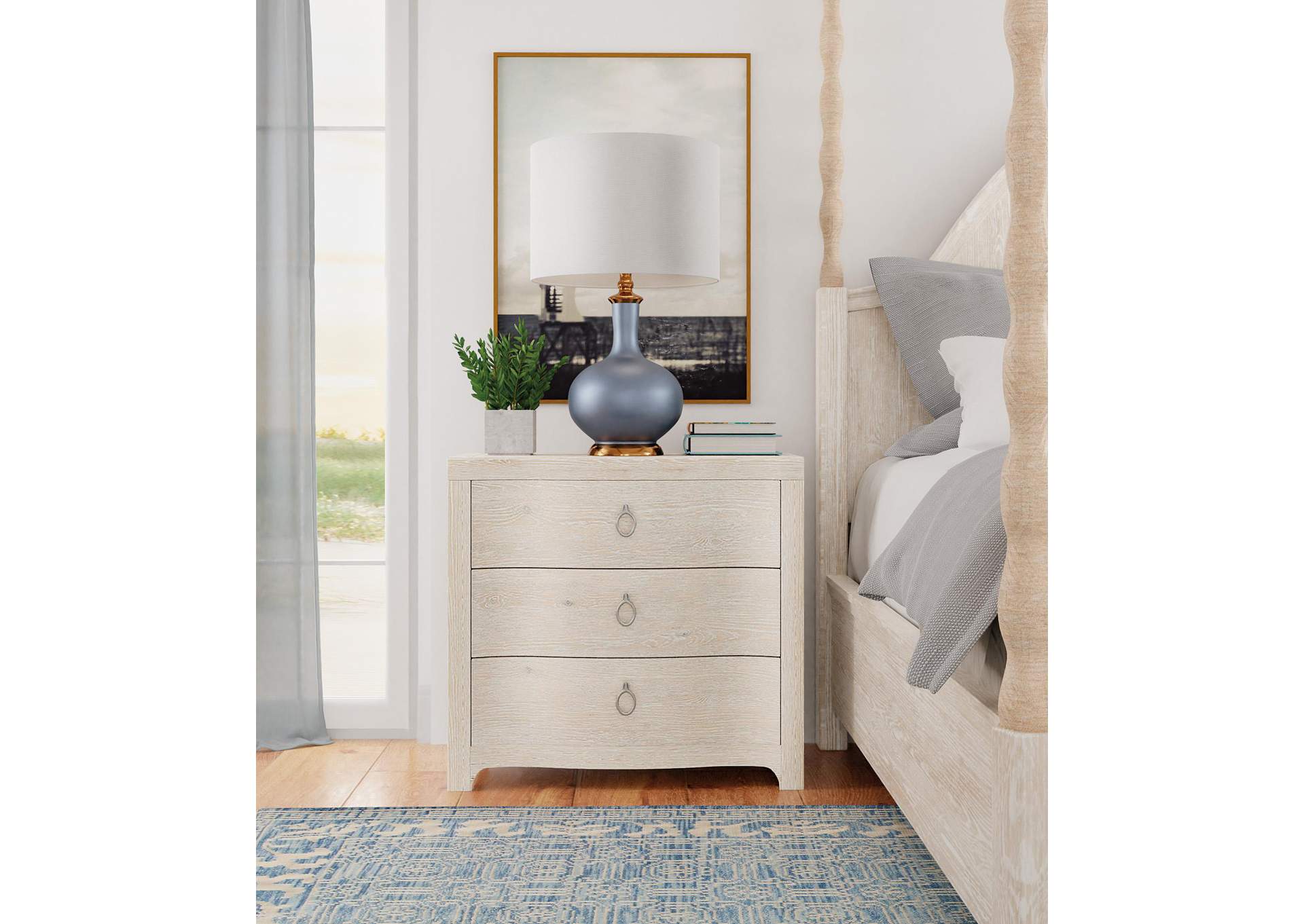 Serenity Antigua Three Drawer Nightstand,Hooker Furniture