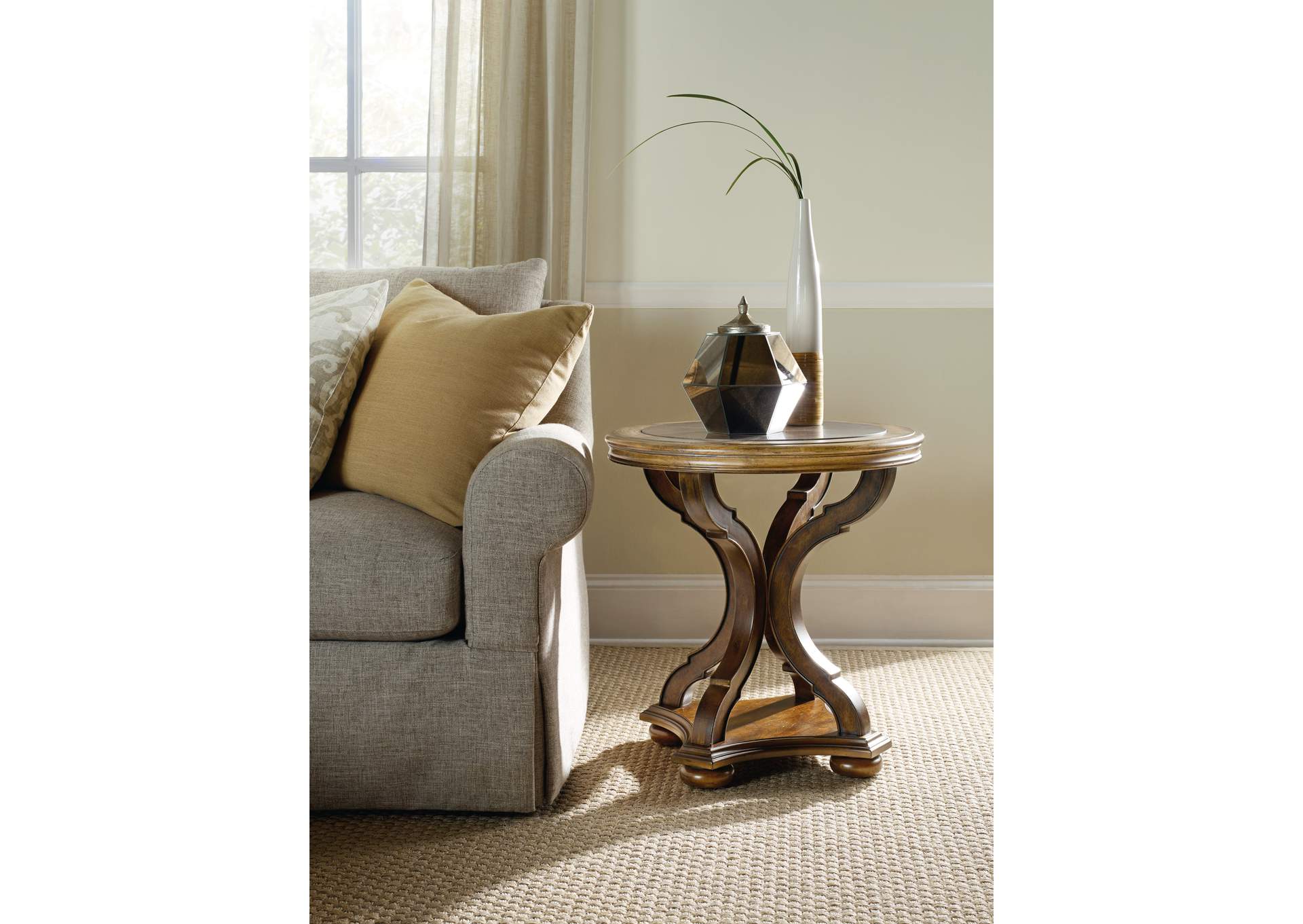 Archivist Round End Table,Hooker Furniture