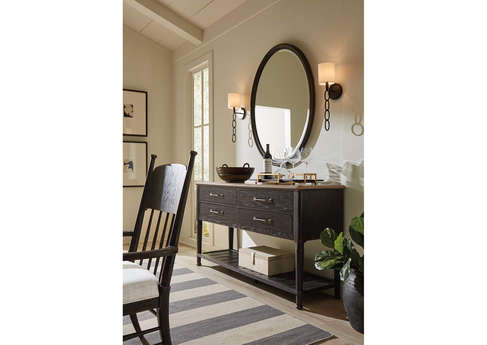 Americana Oval Mirror,Hooker Furniture