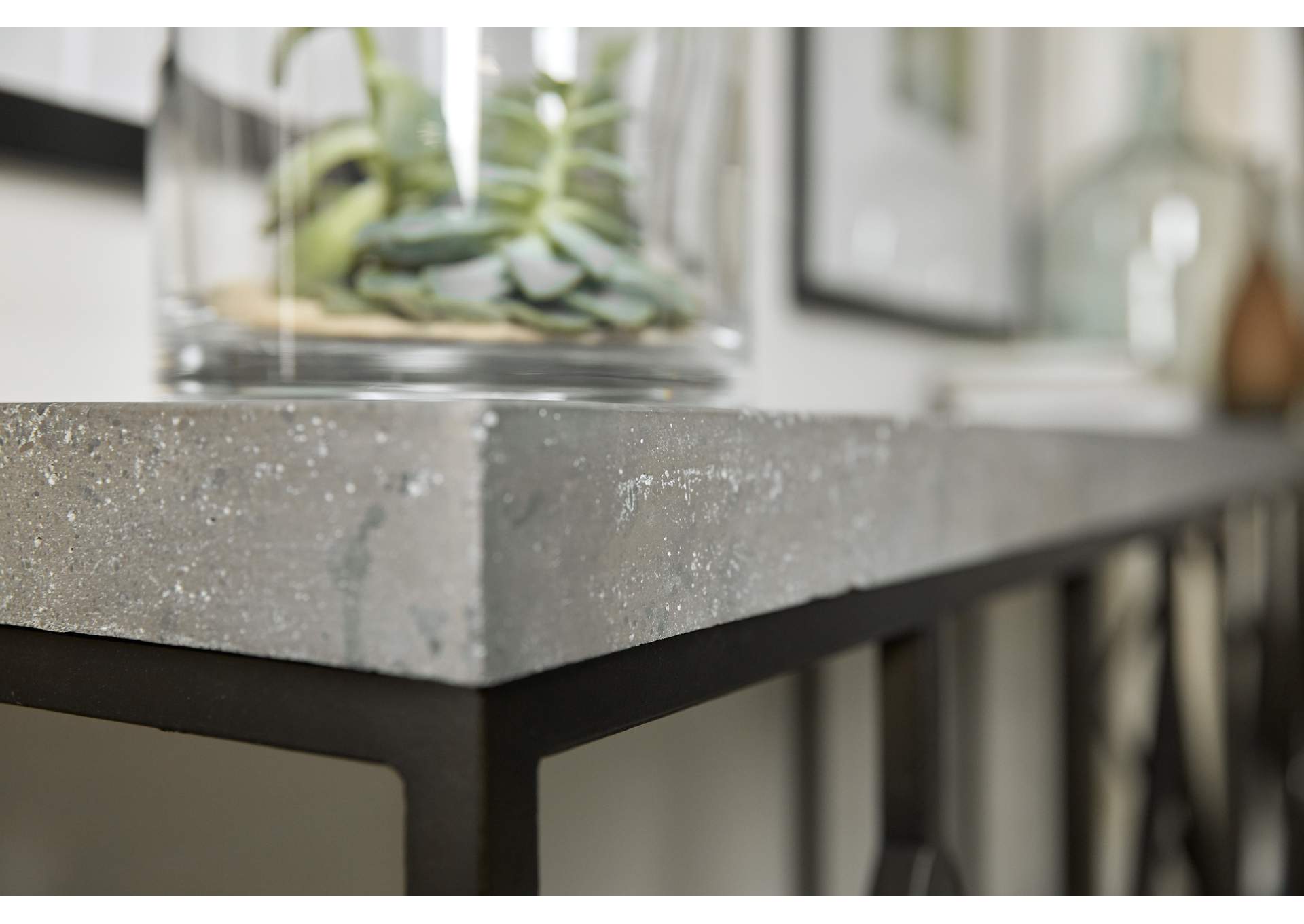 Ciao Bella Metal and Faux Concrete Console Table,Hooker Furniture