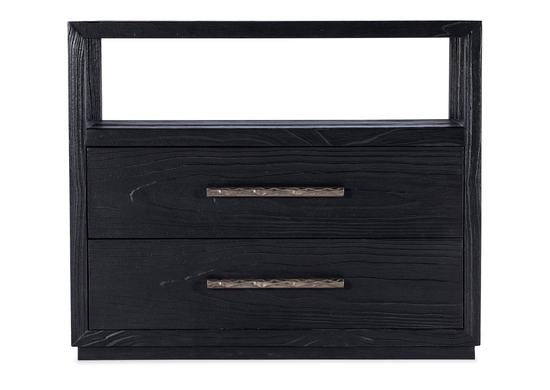 Linville Falls Shou Sugi Ban Two Drawer Nightstand,Hooker Furniture