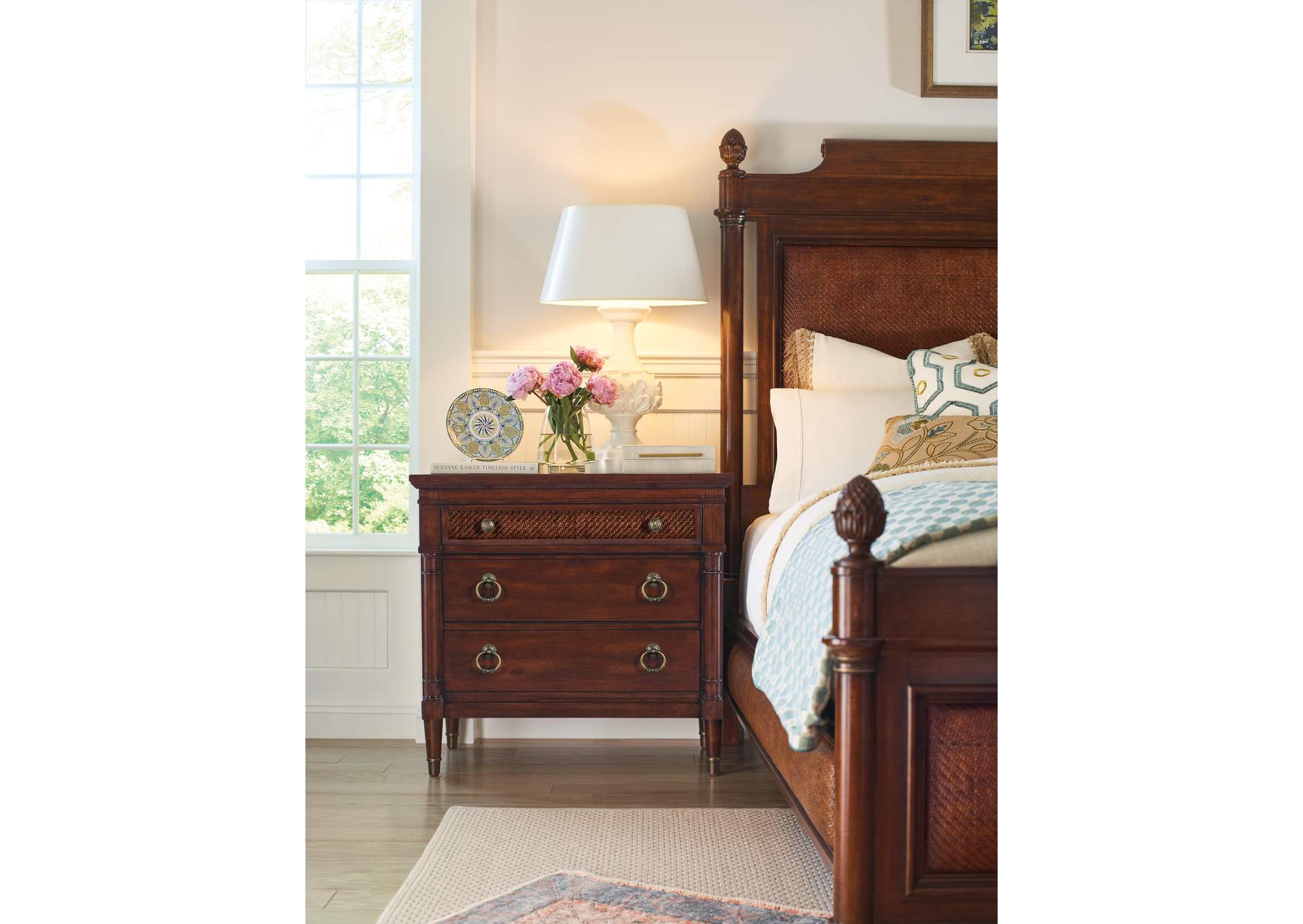 Charleston Three - Drawer Nightstand,Hooker Furniture