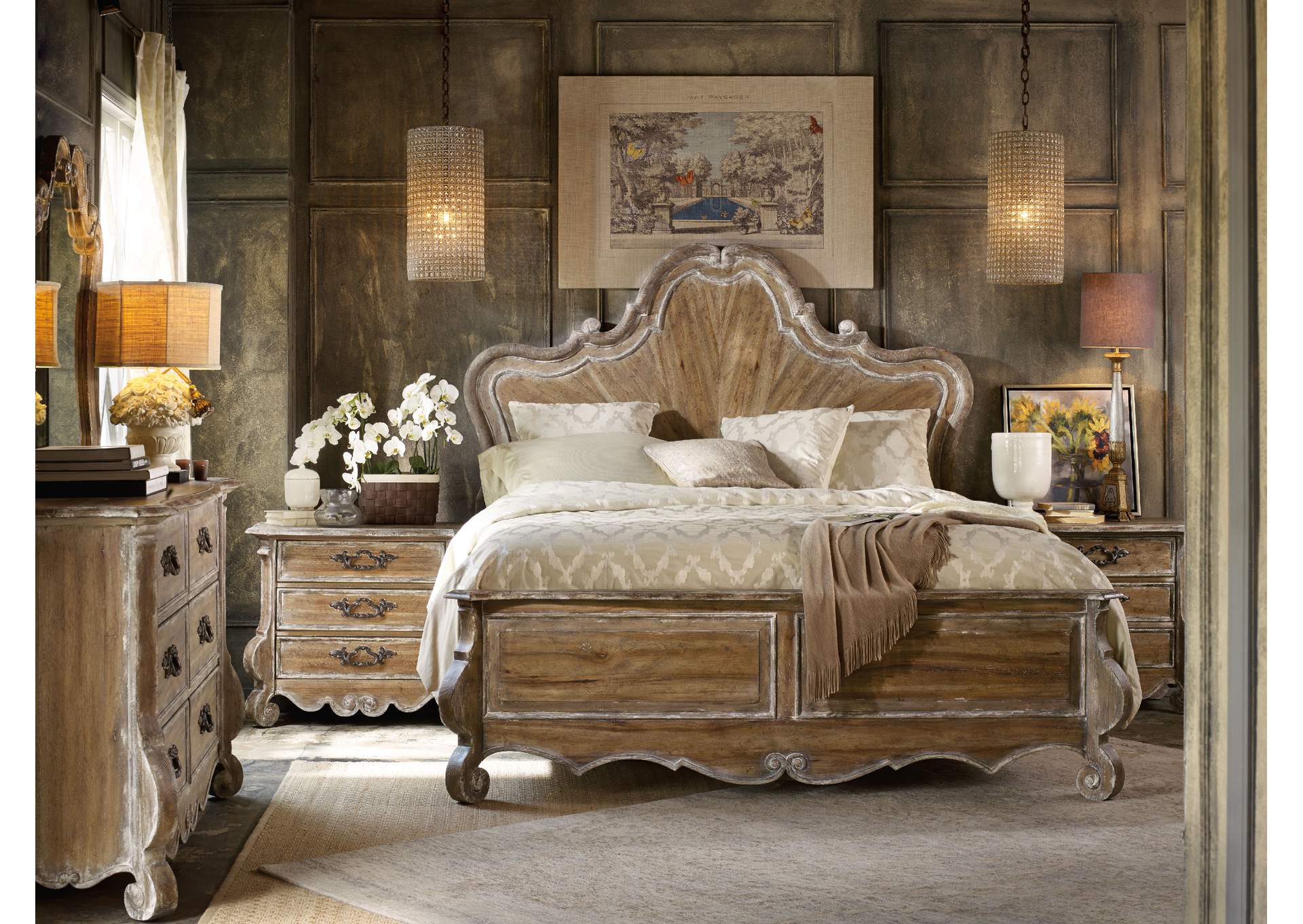 Chatelet King Wood Panel Bed,Hooker Furniture