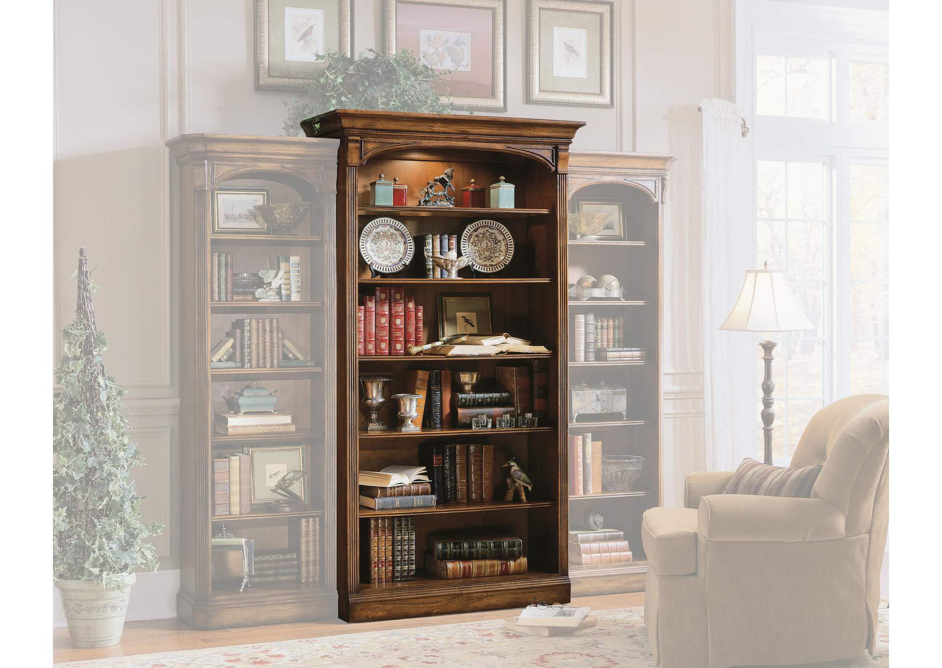 Brookhaven Open Bookcase,Hooker Furniture