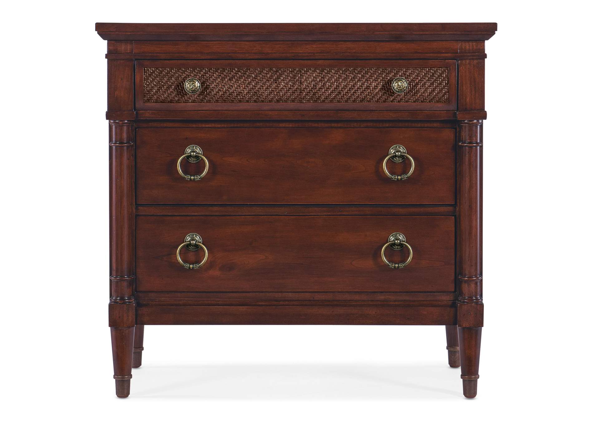 Charleston Three - Drawer Nightstand,Hooker Furniture