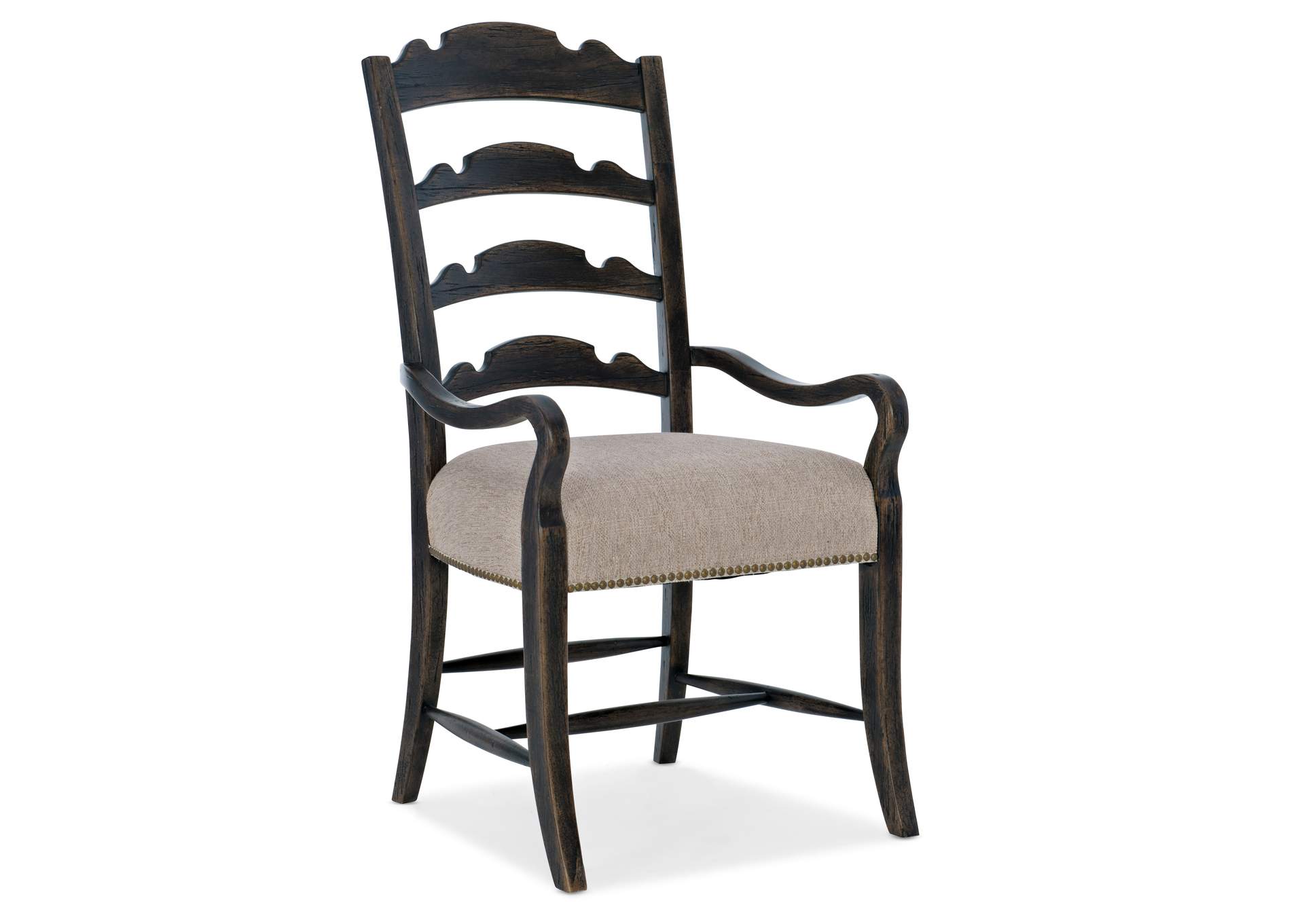 La Grange Twin Sisters Ladderback Arm Chair - 2 Per Carton - Price Ea,Hooker Furniture