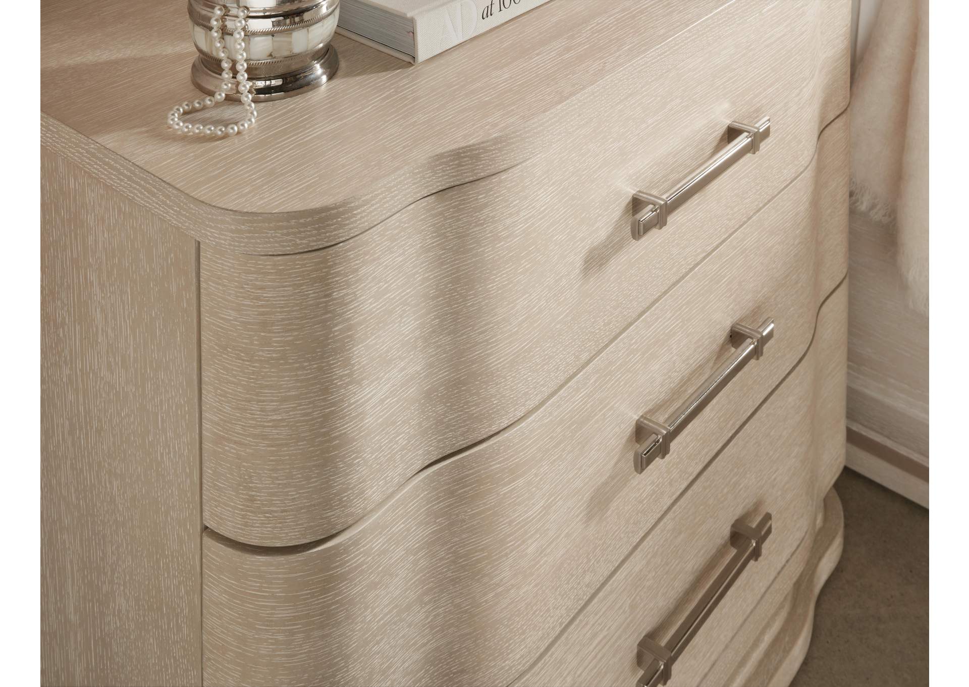 Nouveau Chic Three Drawer Nightstand,Hooker Furniture