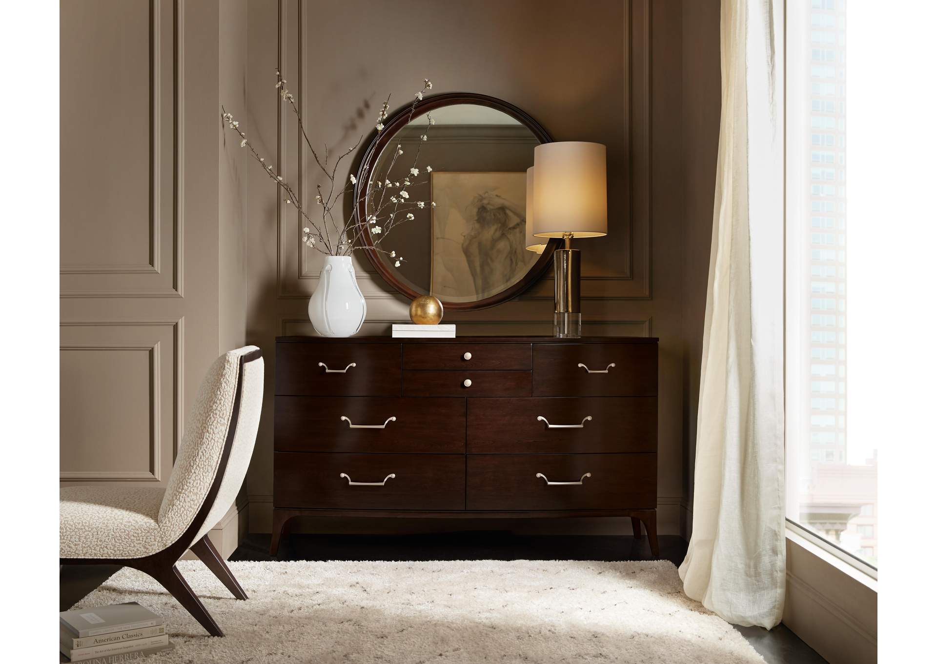 Bella Donna Round Mirror,Hooker Furniture