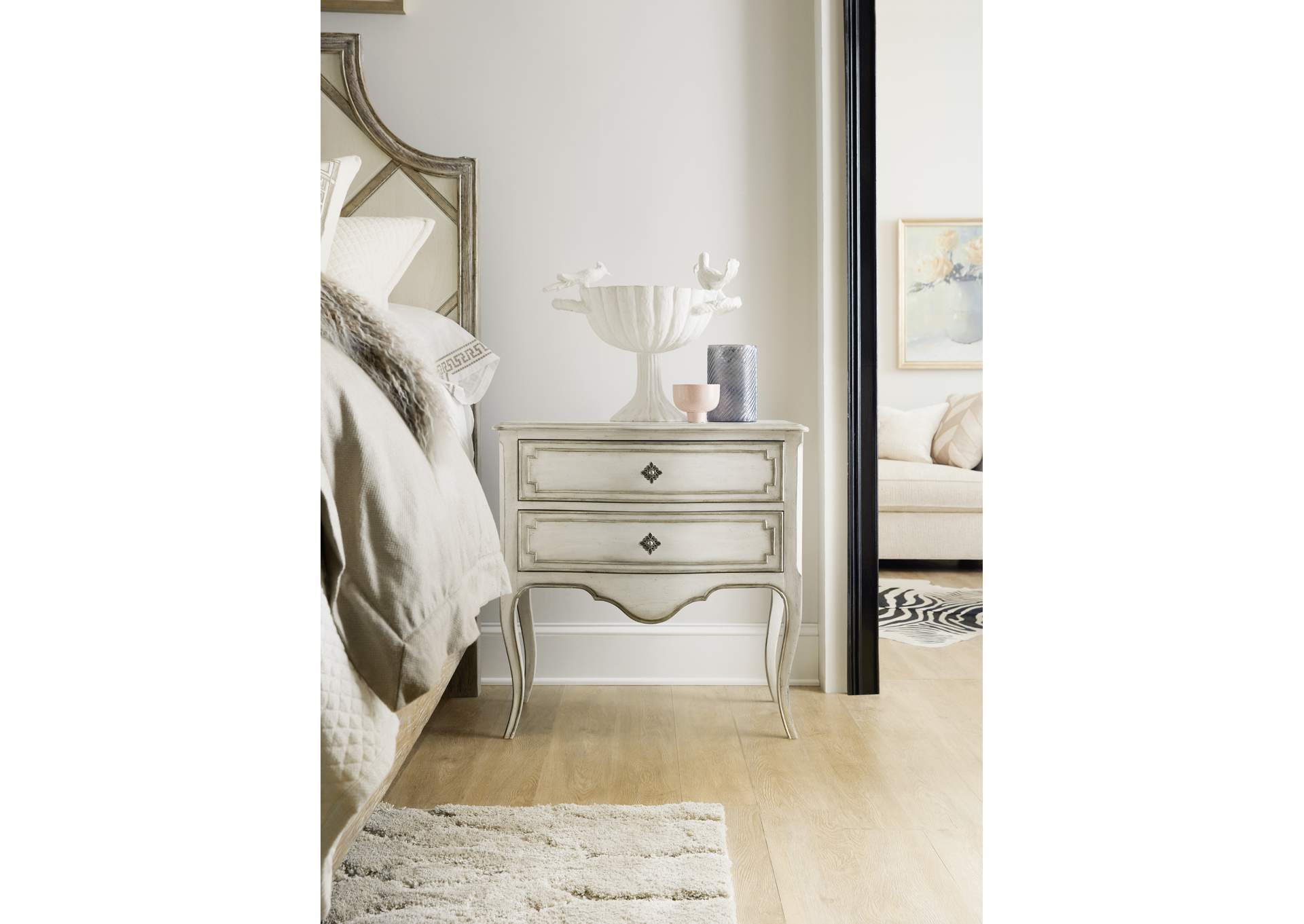 Sanctuary Coco En Blanc Nightstand,Hooker Furniture