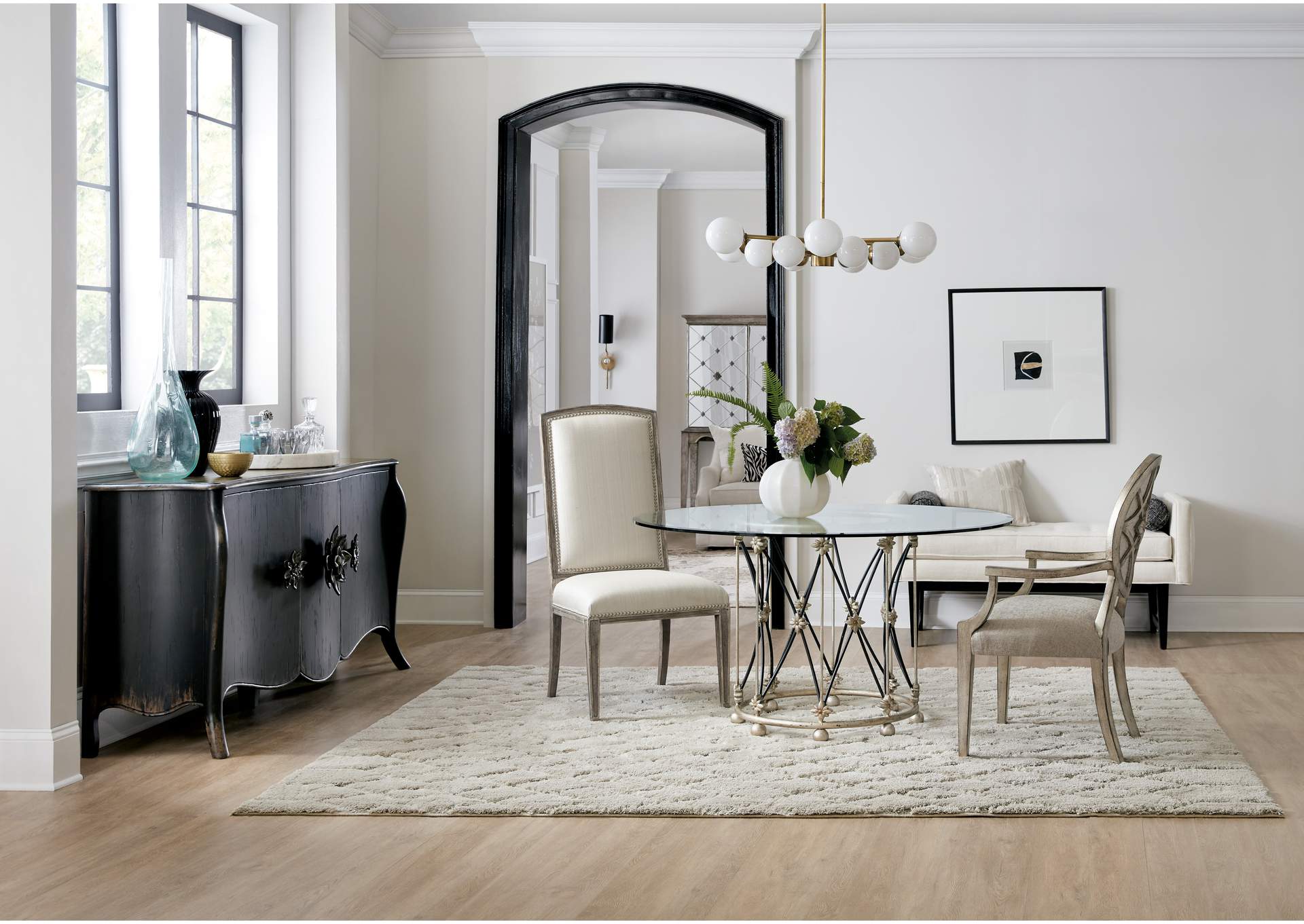 Sanctuary Romantique Oval Arm Chair - 2 per carton/price ea,Hooker Furniture