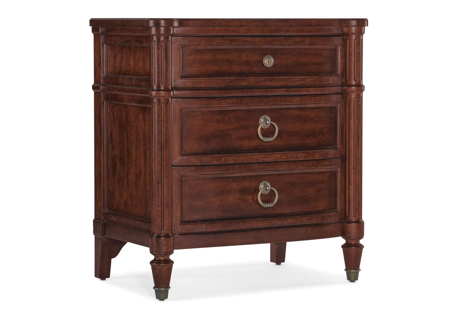 Charleston Three - Drawer Nightstand,Hooker Furniture