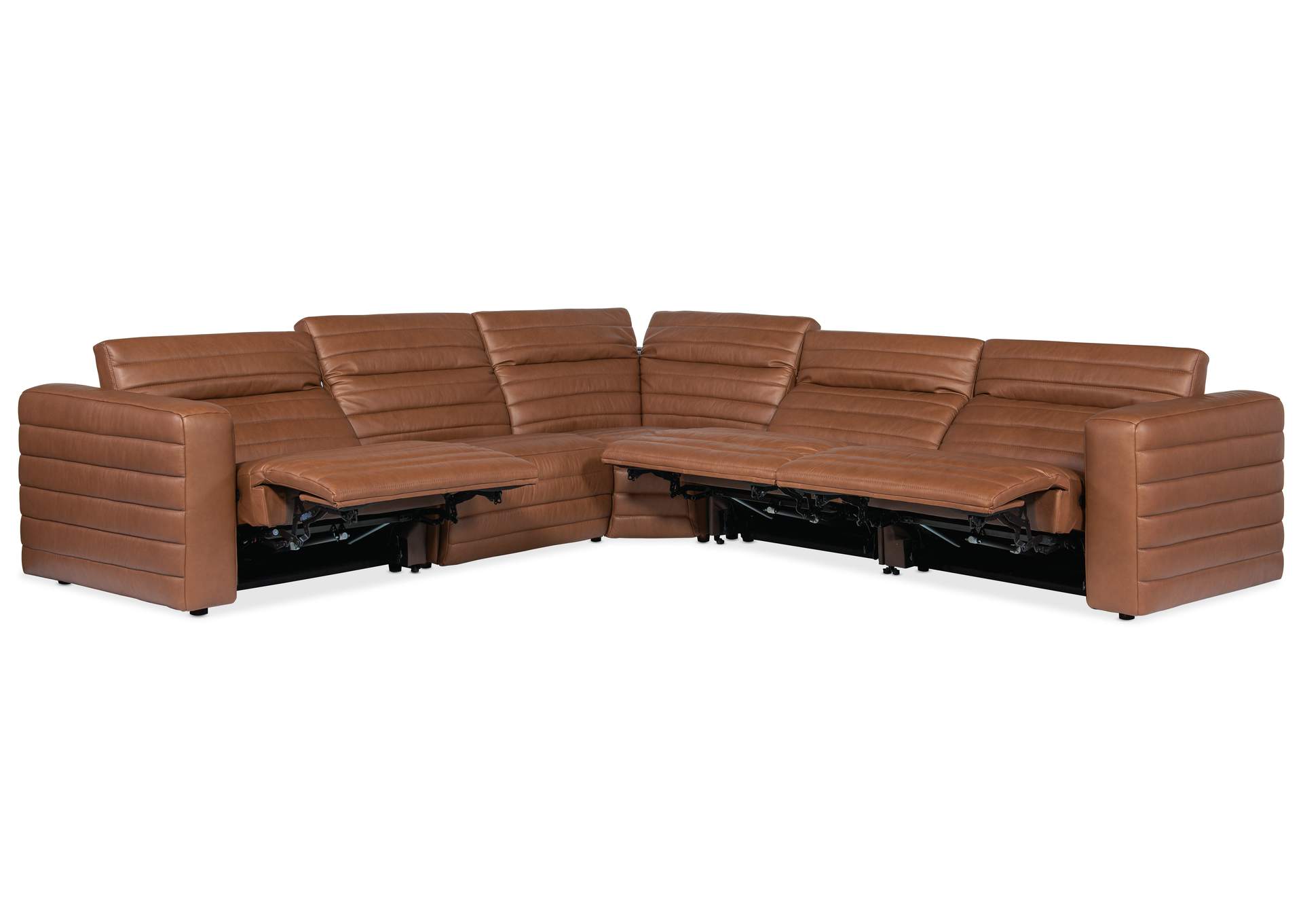 Chatelain 5-Piece Power Headrest Sectional with 2 Power Recliners,Hooker Furniture