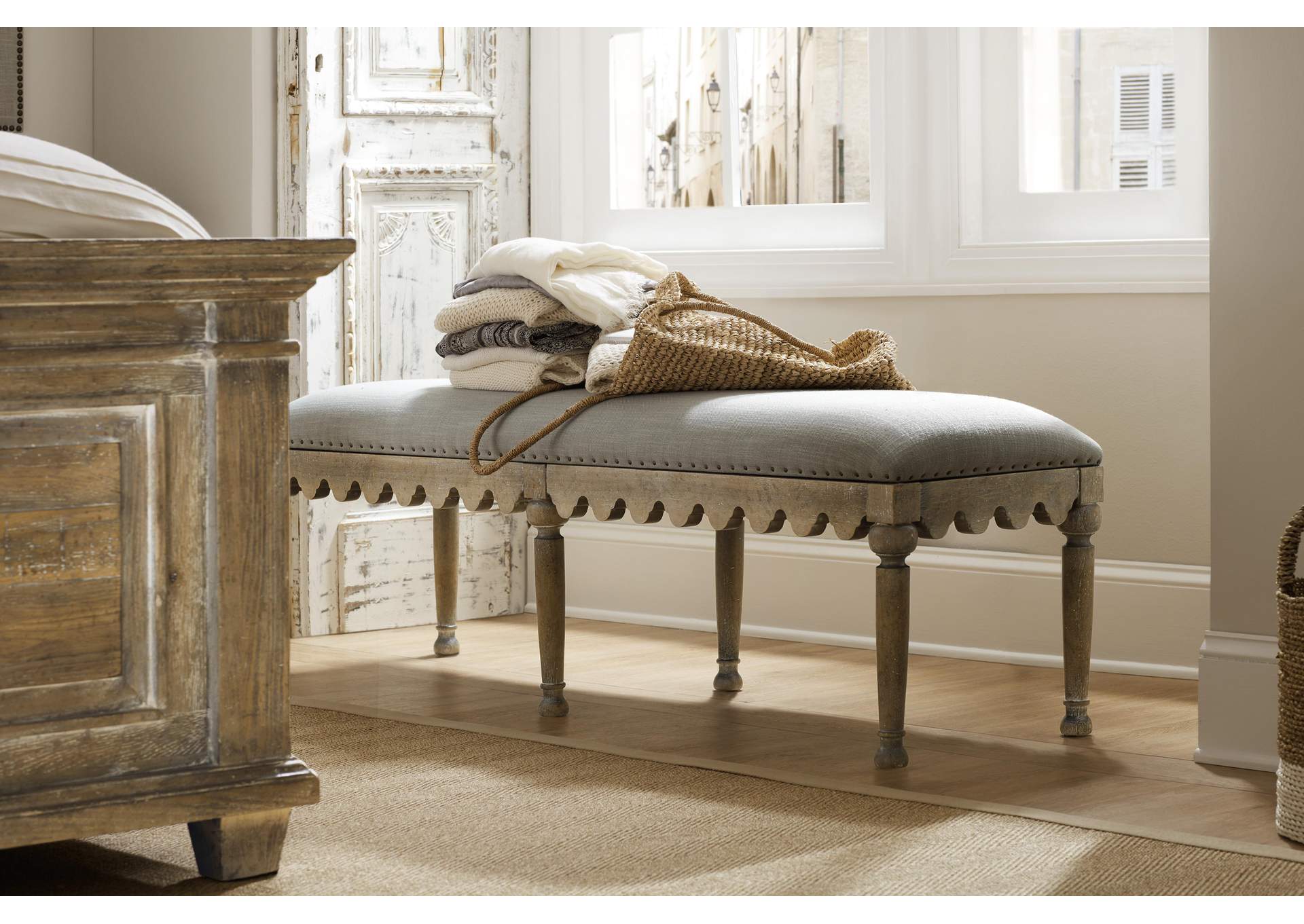 Boheme Madera Bed Bench,Hooker Furniture