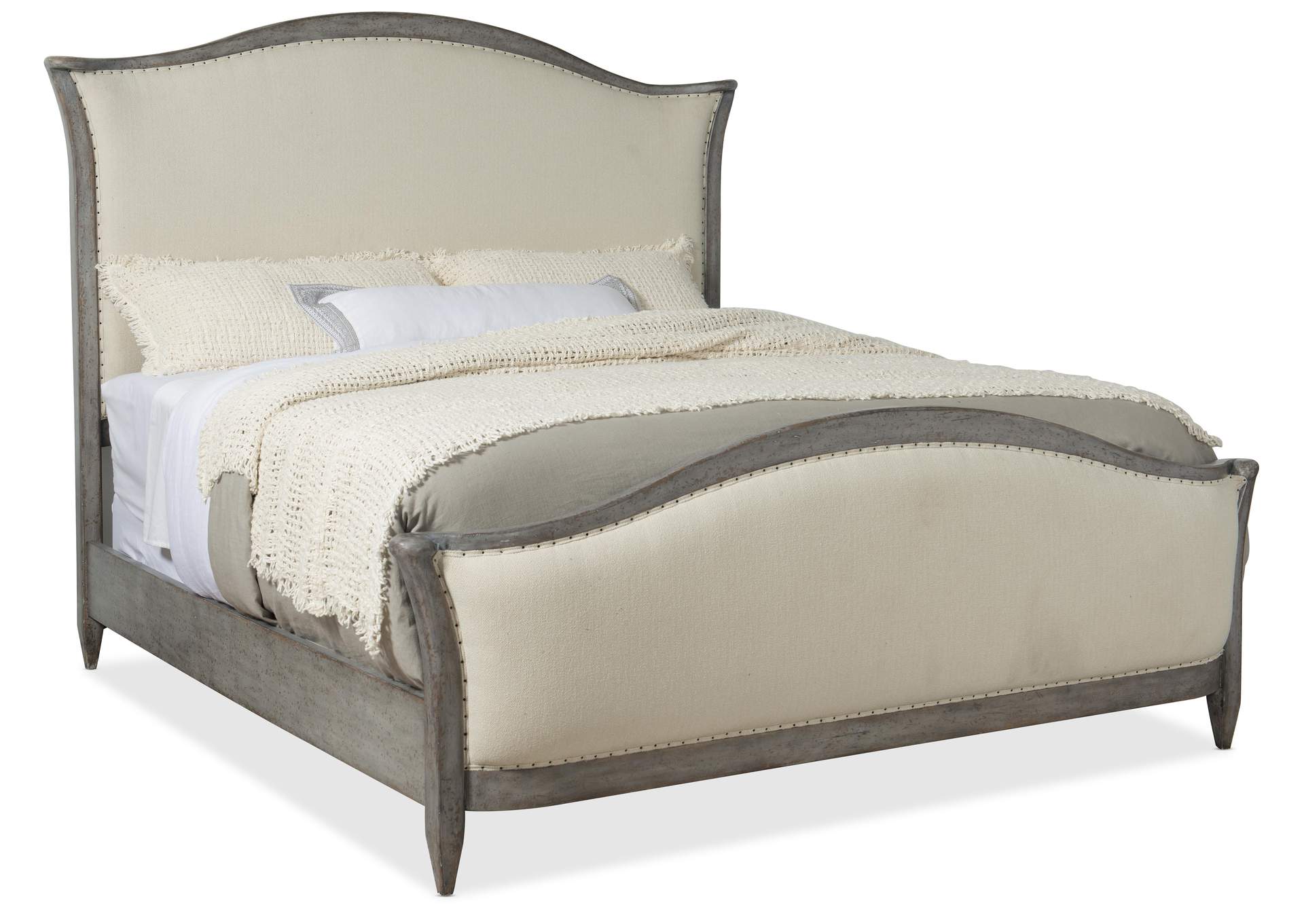 Ciao Bella California King Upholstered Bed - Speckled Gray,Hooker Furniture