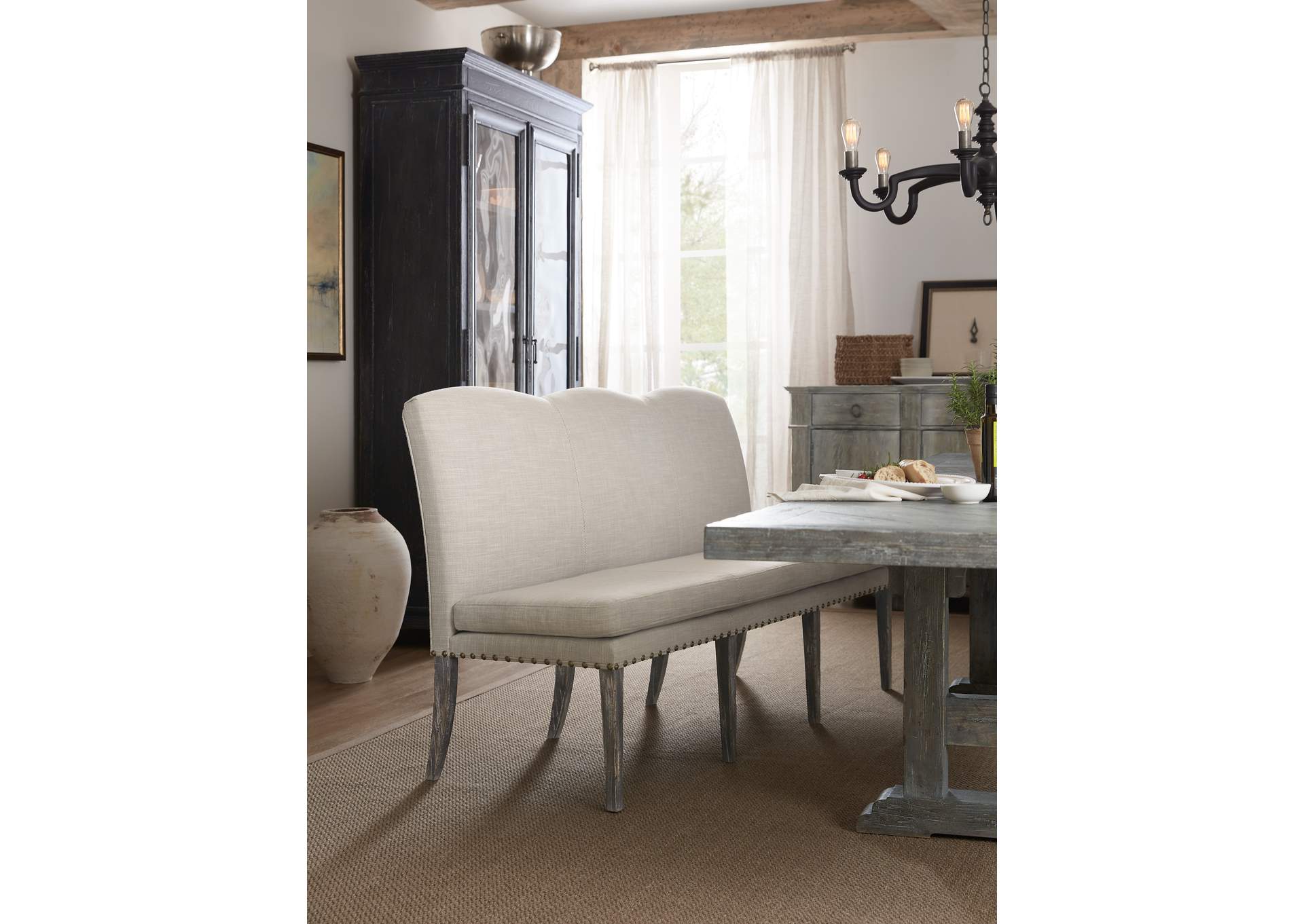 Beaumont Upholstered Dining Bench,Hooker Furniture