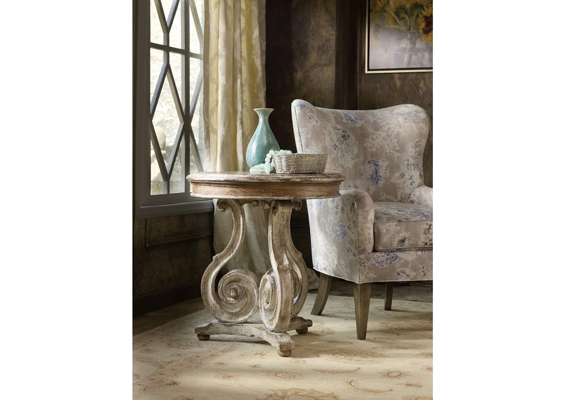 Chatelet Scroll Accent Table,Hooker Furniture