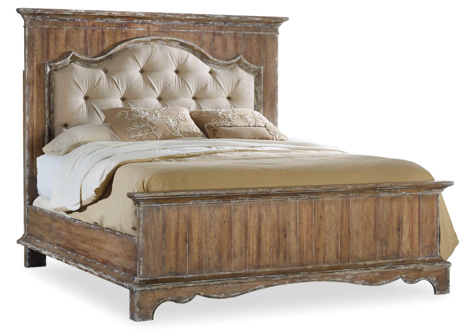 Chatelet Queen Upholstered Mantle Panel Bed,Hooker Furniture