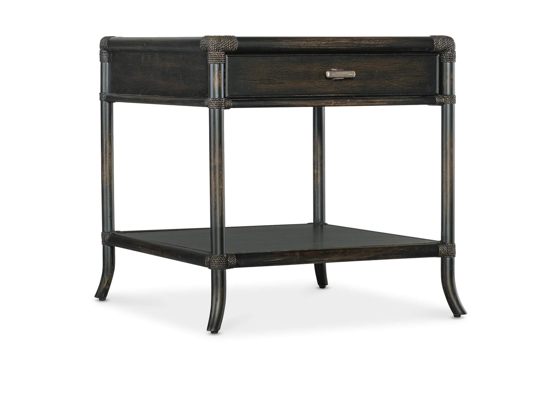 Retreat Pole Rattan End Table,Hooker Furniture