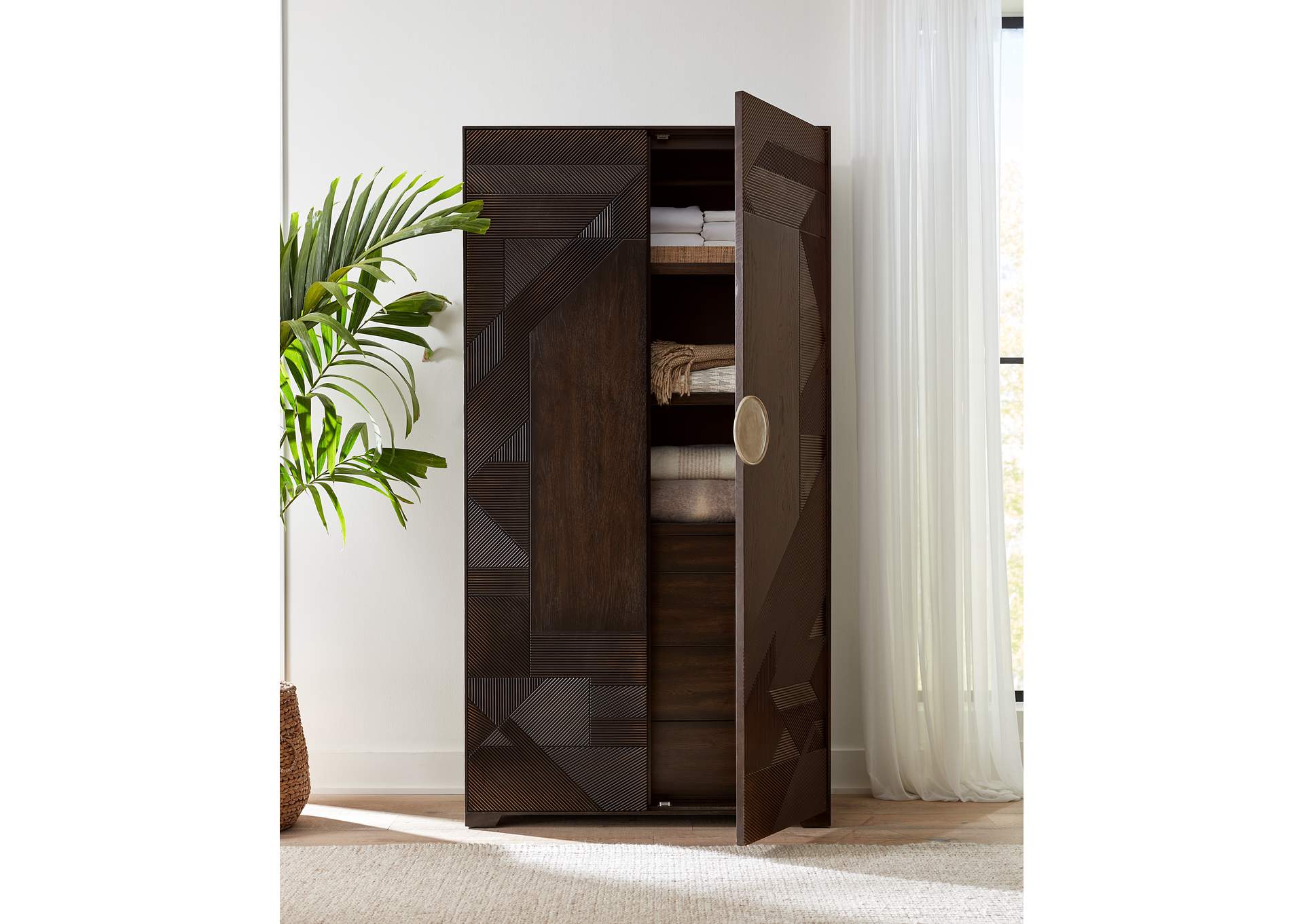 Retreat Split Rattan Wardrobe,Hooker Furniture