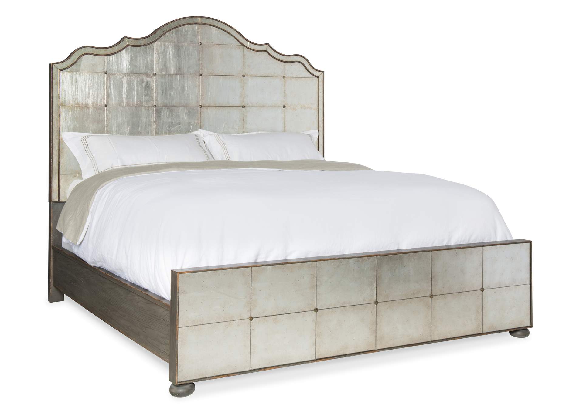 Arabella King Mirrored Panel Bed,Hooker Furniture