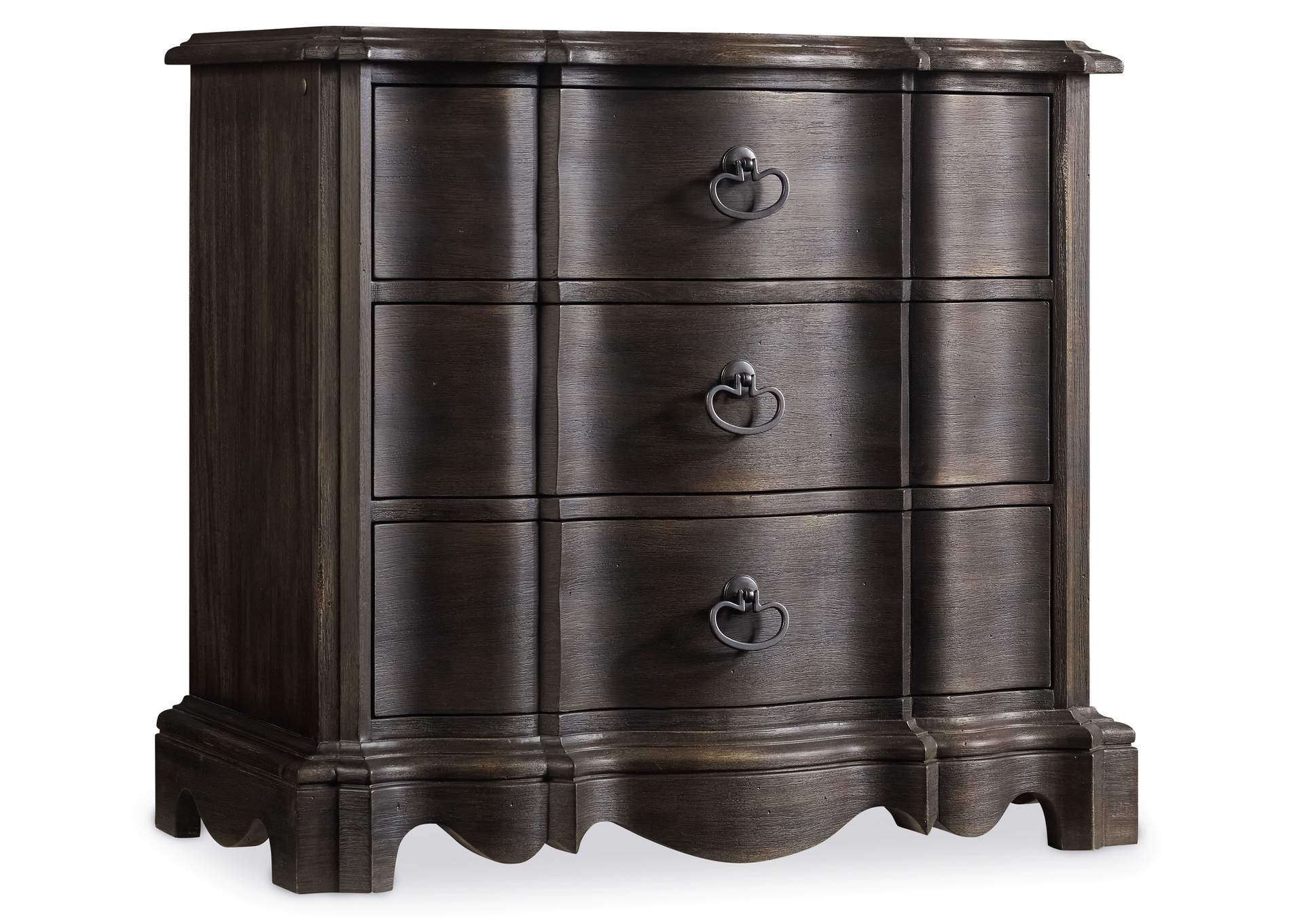 Corsica Dark Three Drawer Nightstand,Hooker Furniture