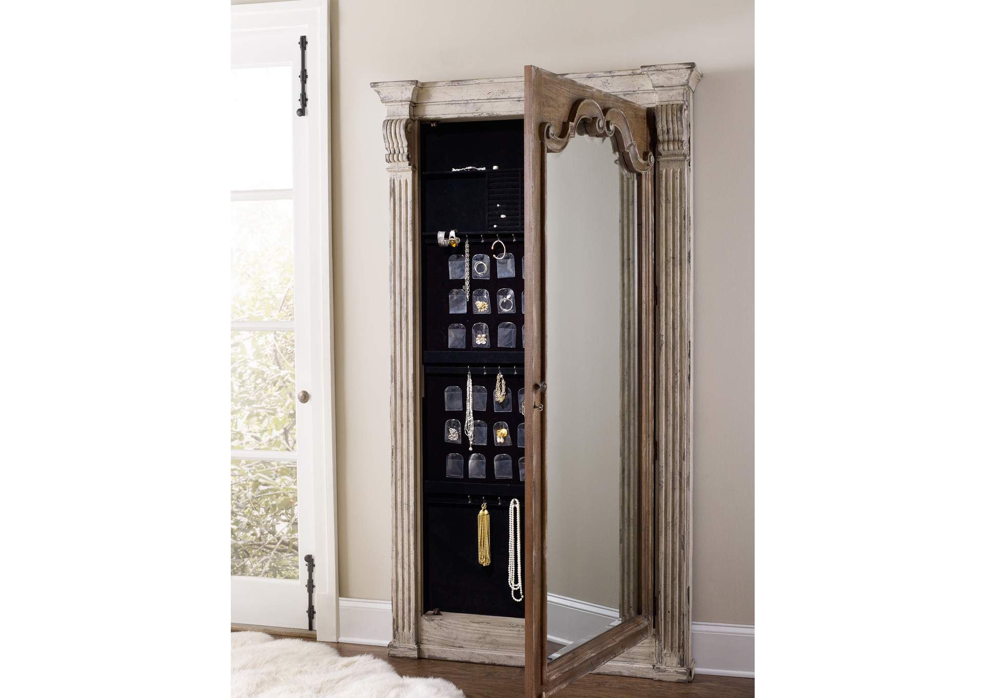 Chatelet Floor Mirror W - Jewelry Armoire Storage,Hooker Furniture