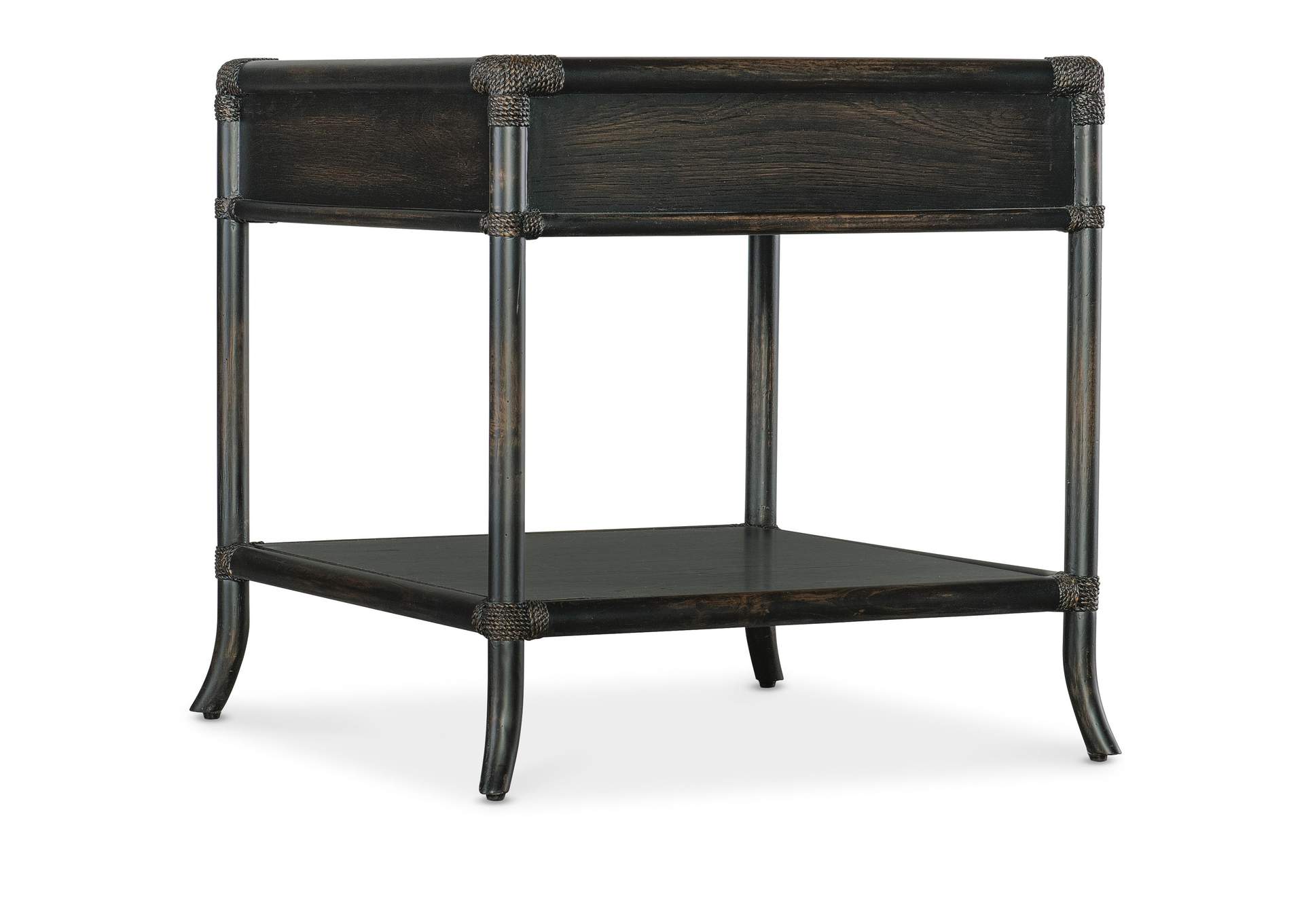 Retreat Pole Rattan End Table,Hooker Furniture