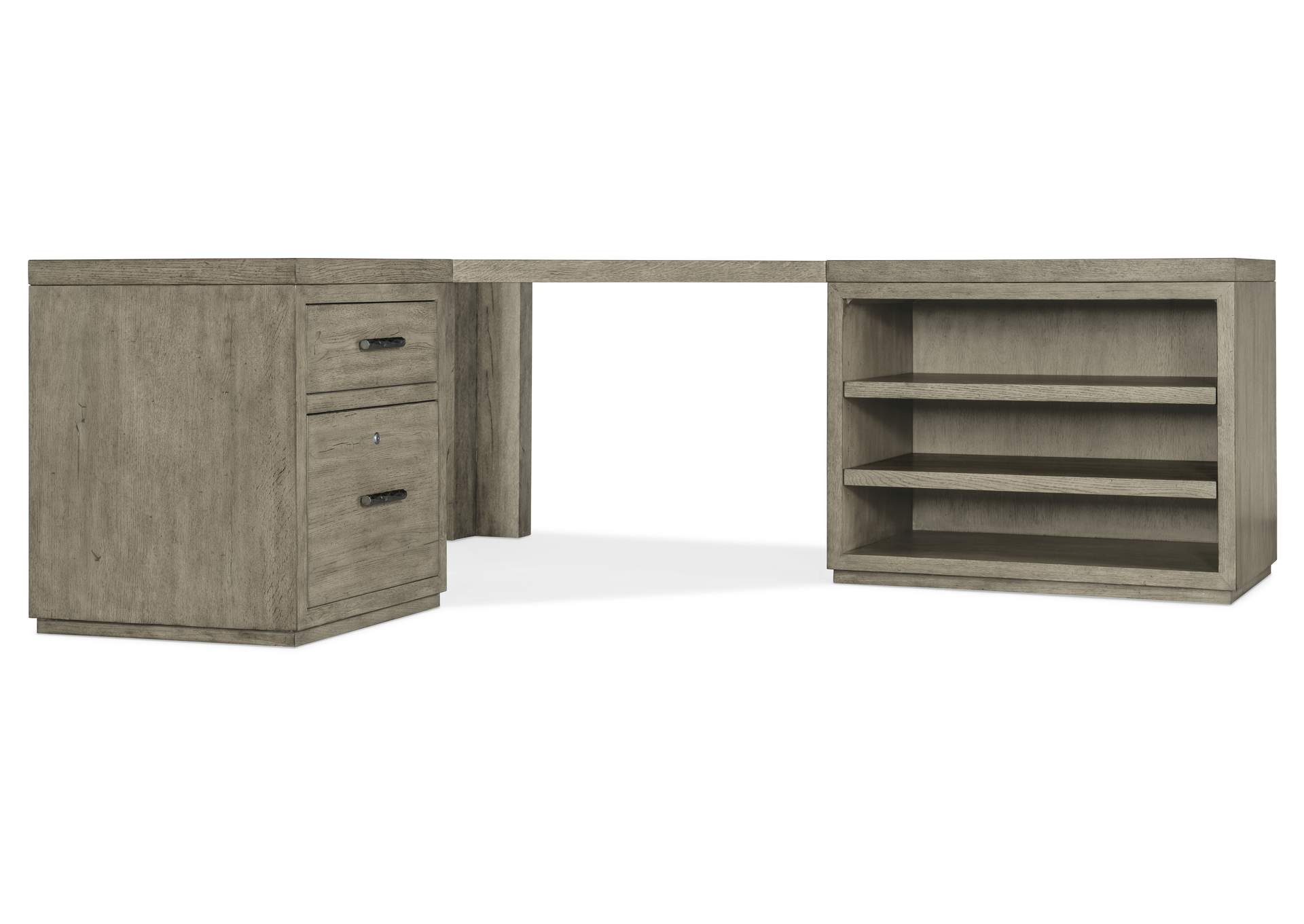 Linville Falls Corner Desk With File and Open Desk Cabinet,Hooker Furniture
