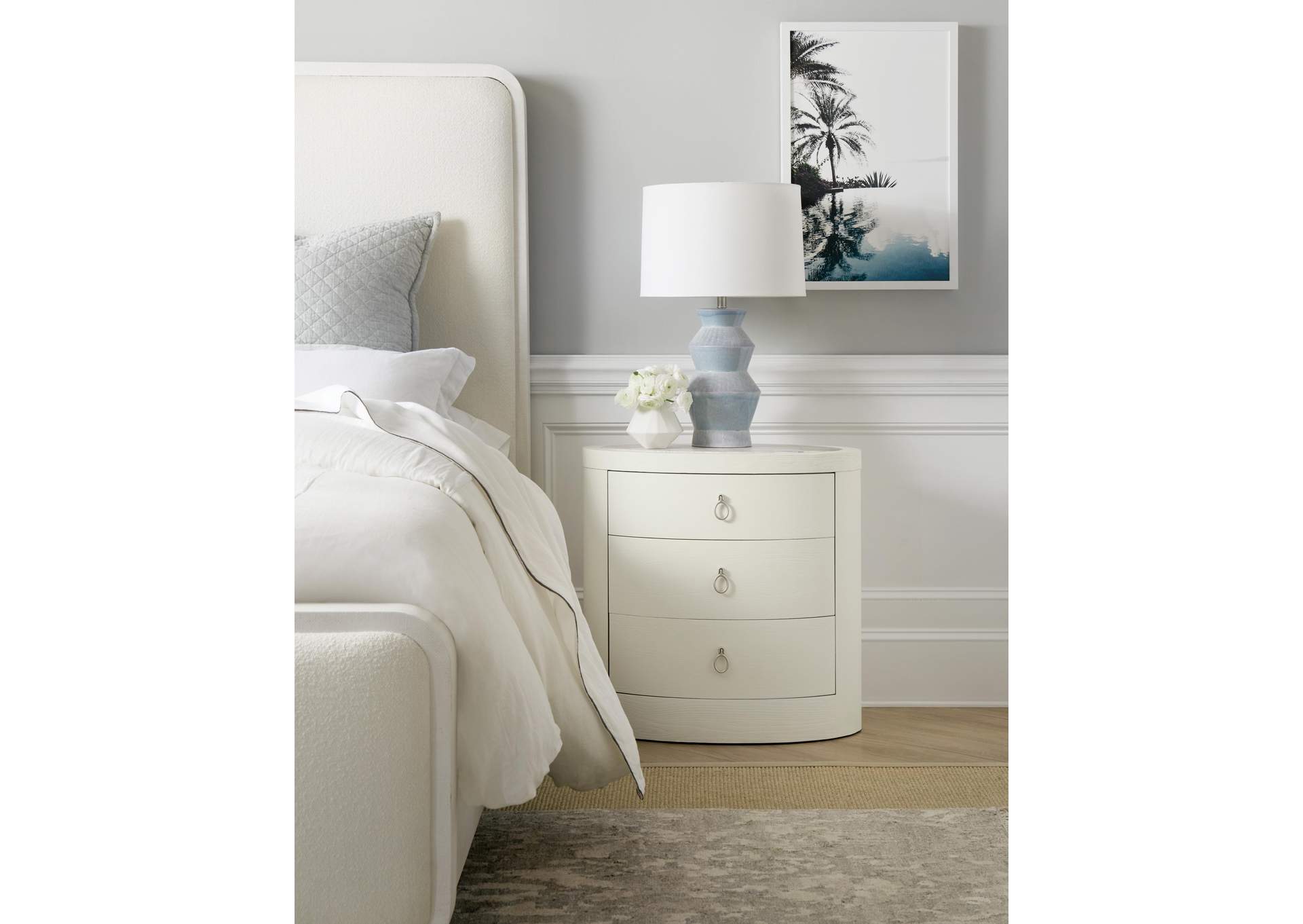 Serenity Wavecrest Oval Nightstand,Hooker Furniture