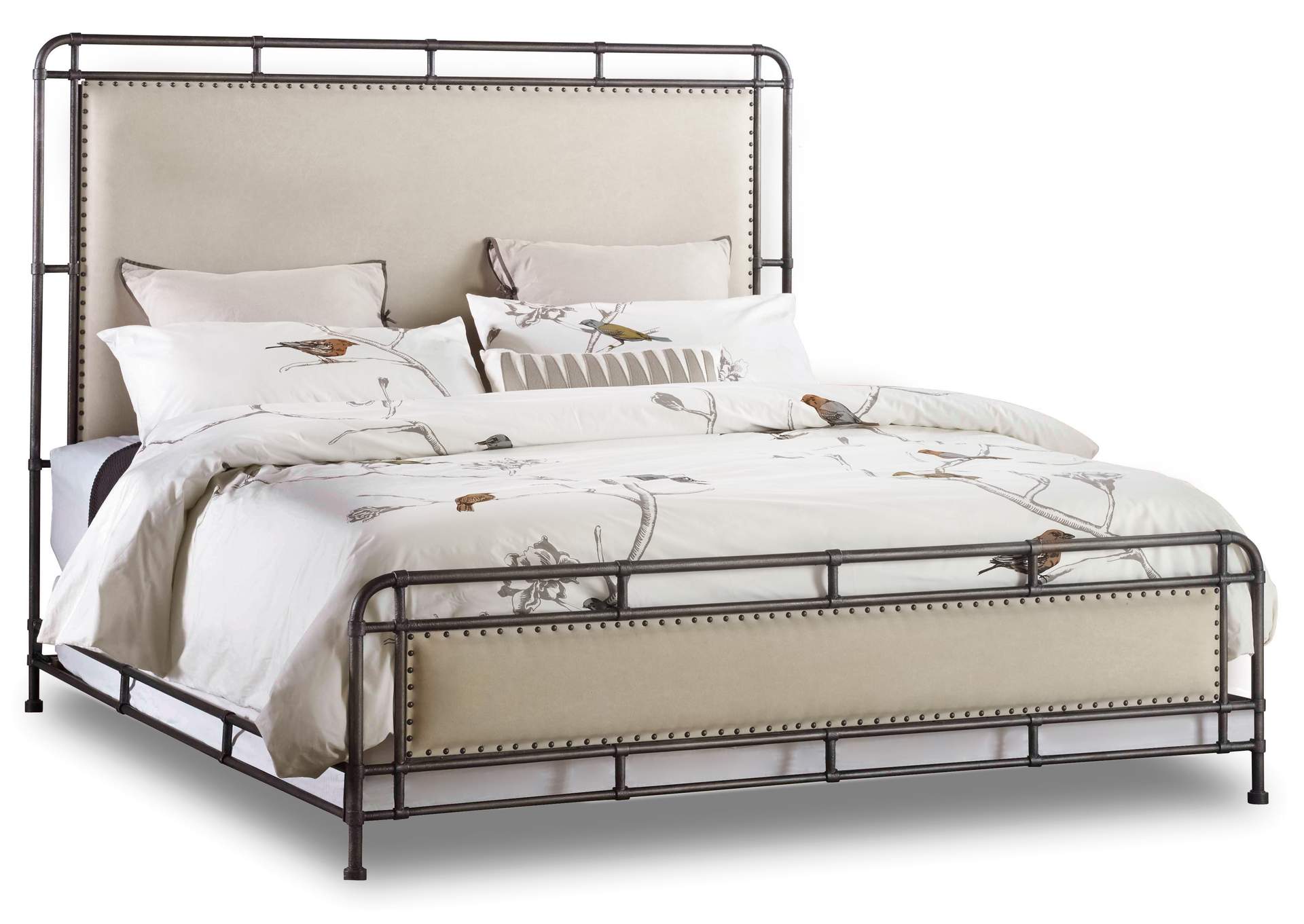 Studio 7H Slumbr King Metal Upholstered Bed,Hooker Furniture