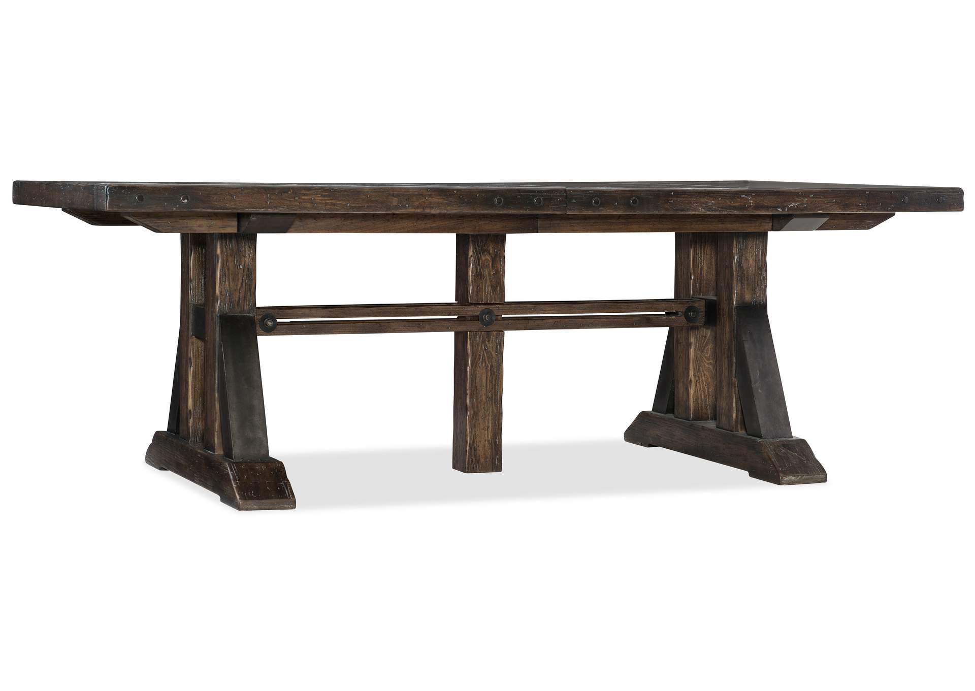 Roslyn County Trestle Dining Table w/2 21in leaves