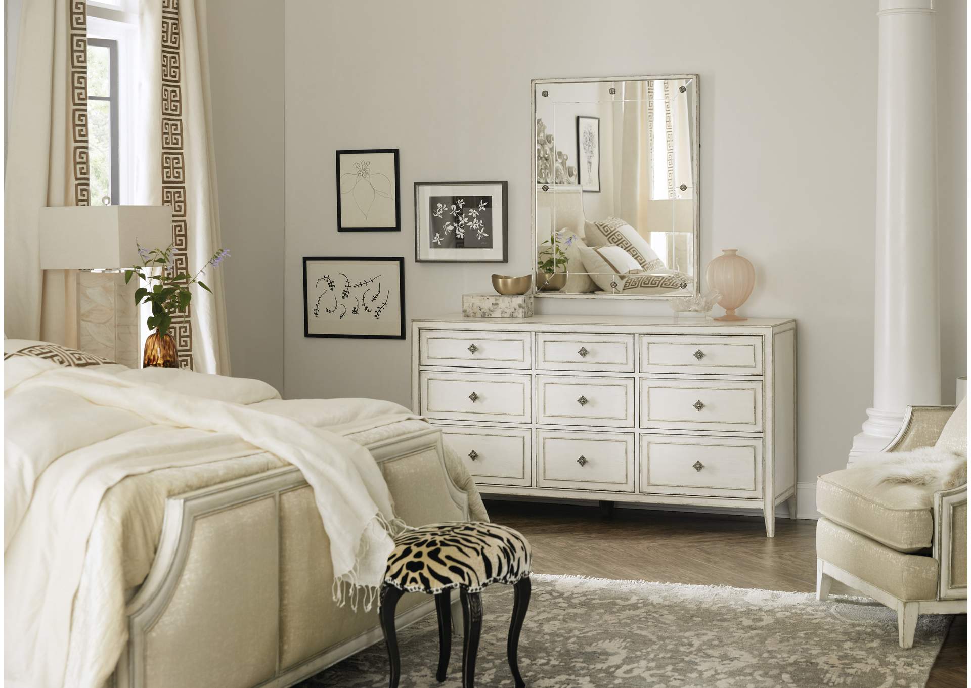 Sanctuary Mirror Blanc,Hooker Furniture