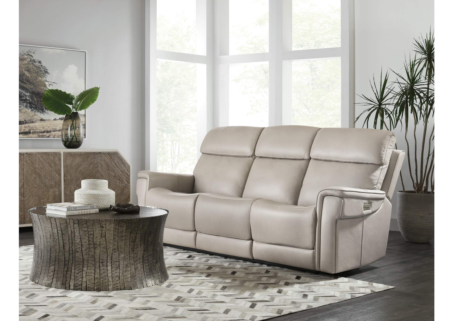 Lyra Zero Gravity Power Sofa W - Power Headrest,Hooker Furniture