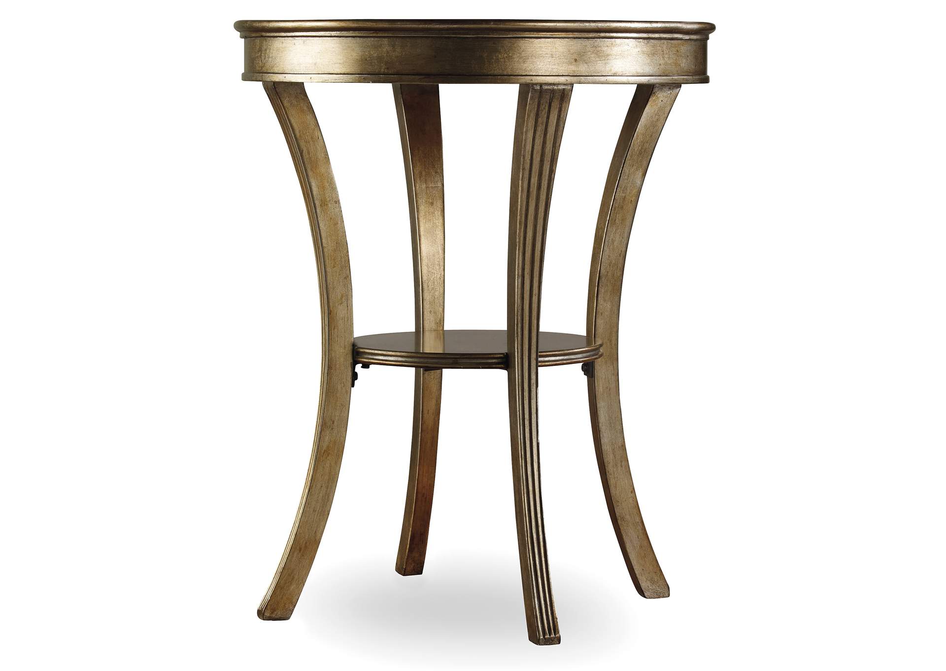 Sanctuary Round Mirrored Accent Table - Visage,Hooker Furniture