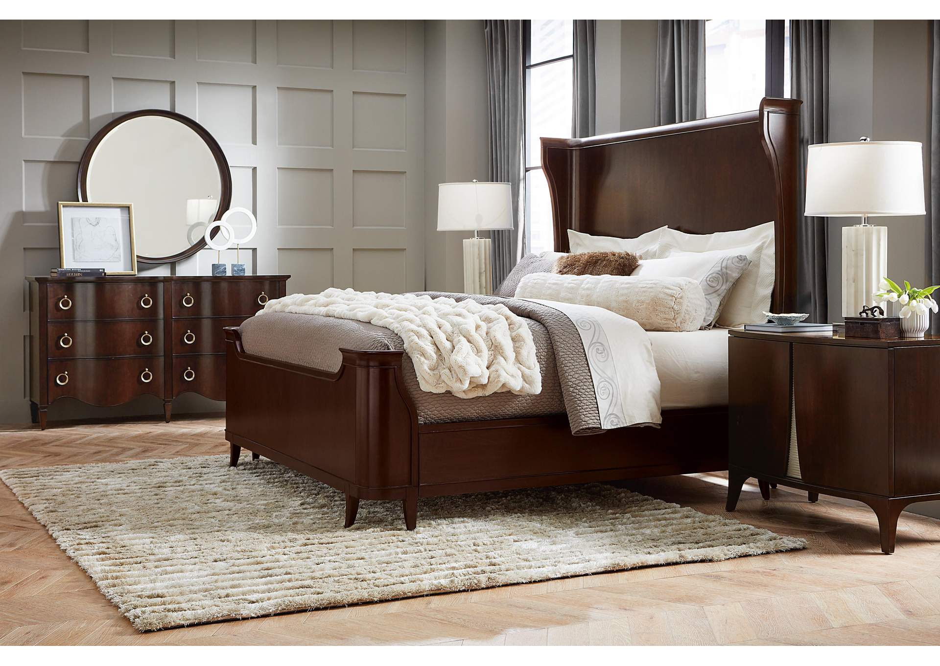 Bella Donna King Panel Bed,Hooker Furniture