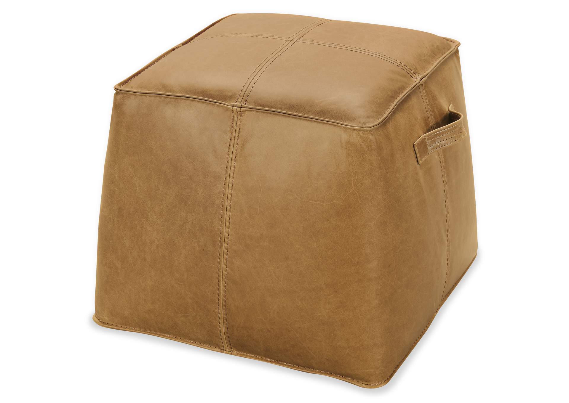 Dizzy Small Leather Ottoman,Hooker Furniture