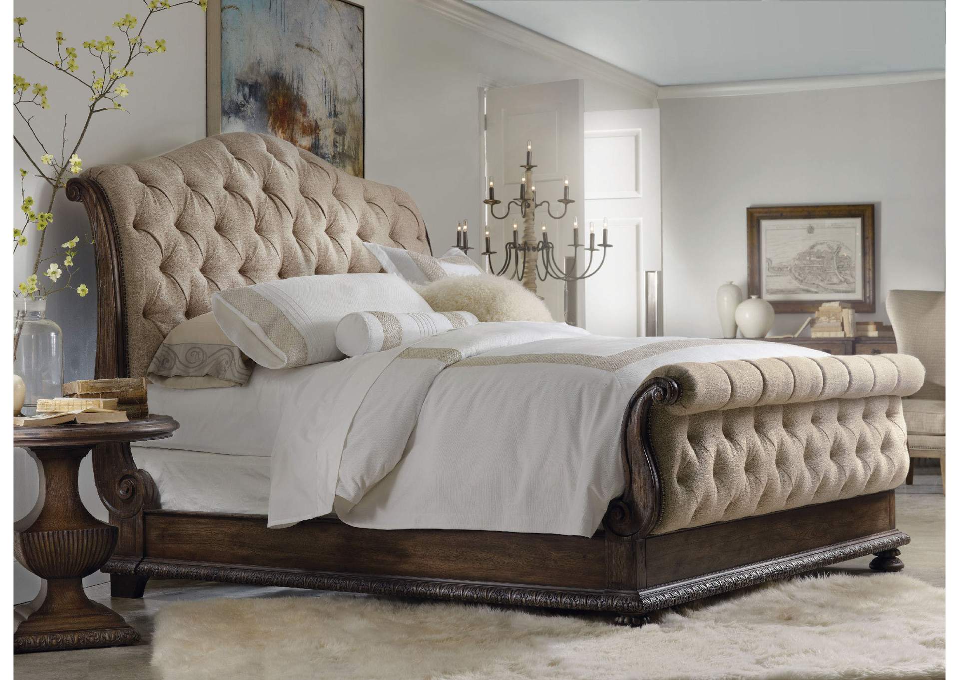 Rhapsody California King Tufted Bed,Hooker Furniture