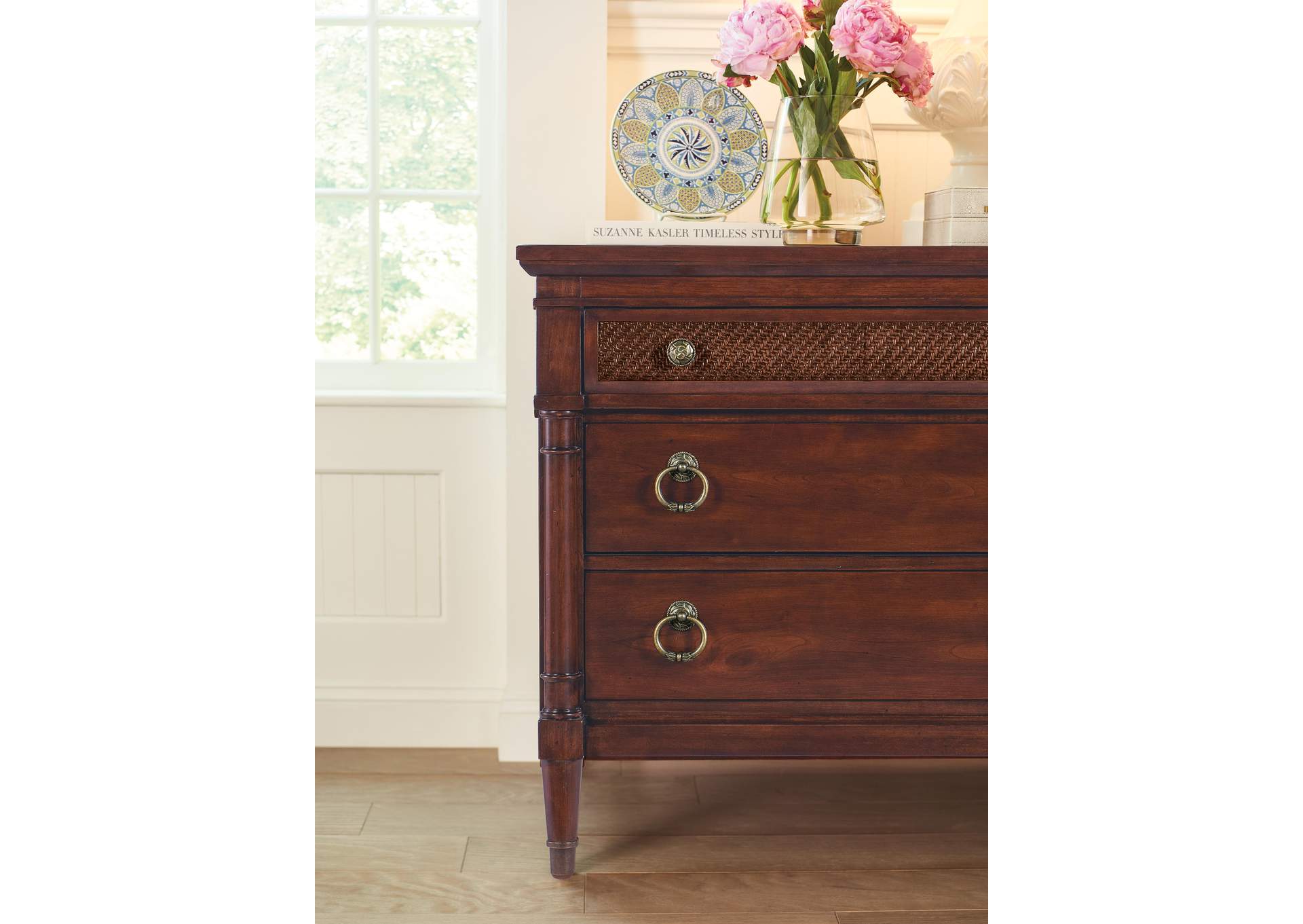 Charleston Three - Drawer Nightstand,Hooker Furniture