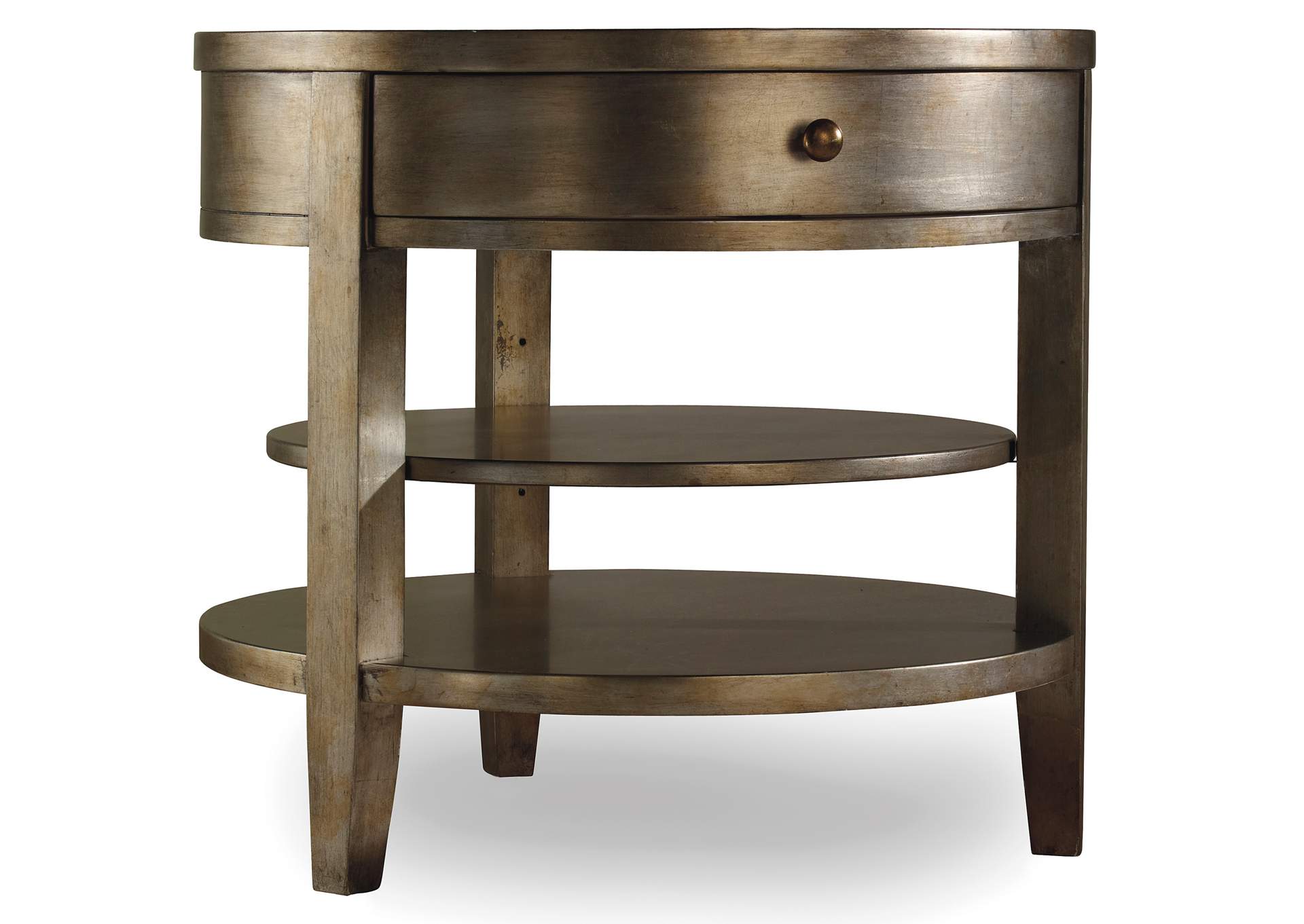 Sanctuary One-Drawer Round Lamp Table - Visage,Hooker Furniture