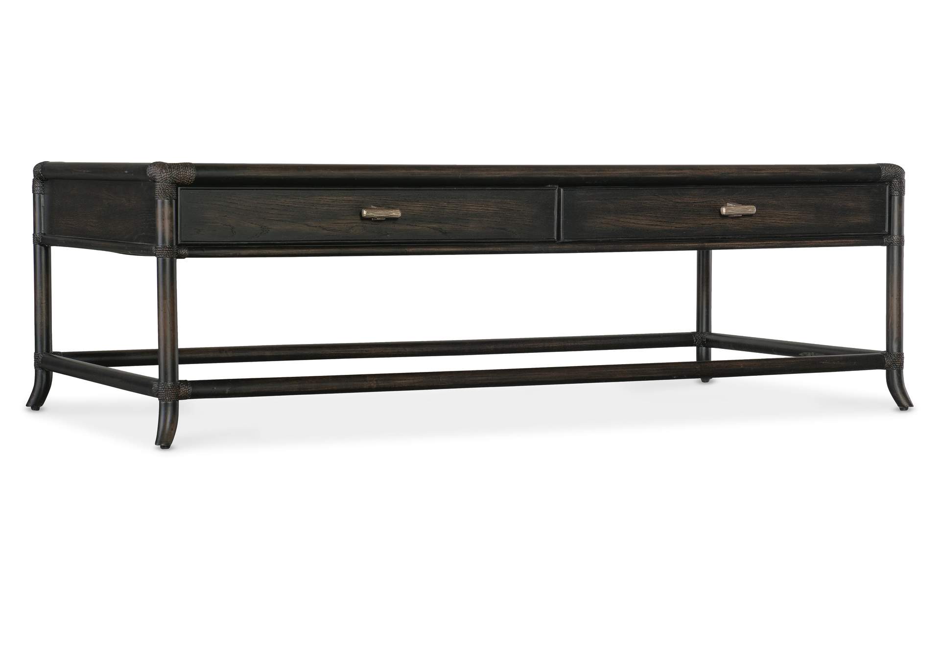 Retreat Pole Rattan Cocktail Table,Hooker Furniture