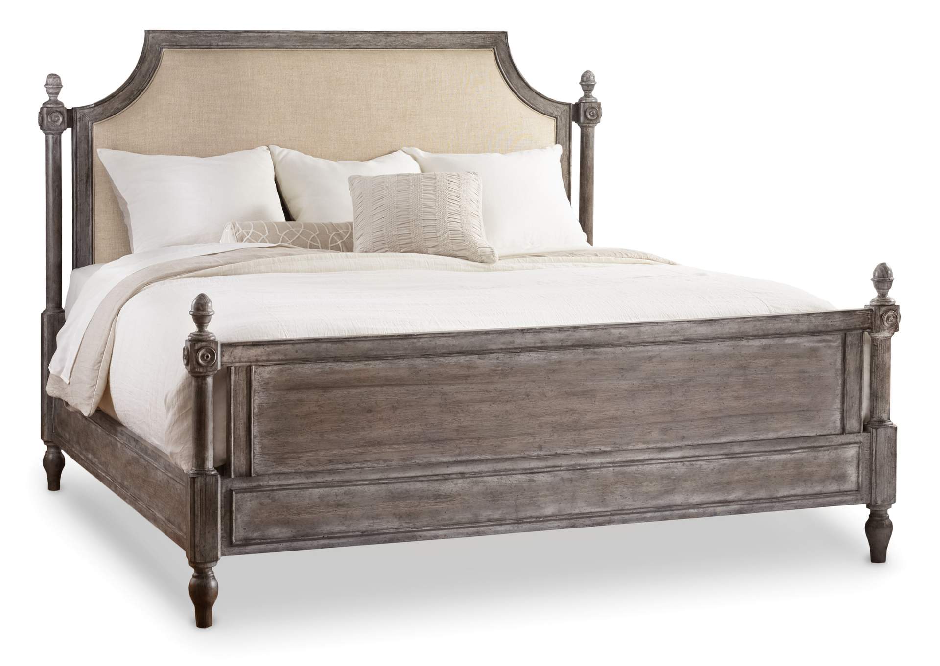 King Fabric Upholstered Poster Bed,Hooker Furniture