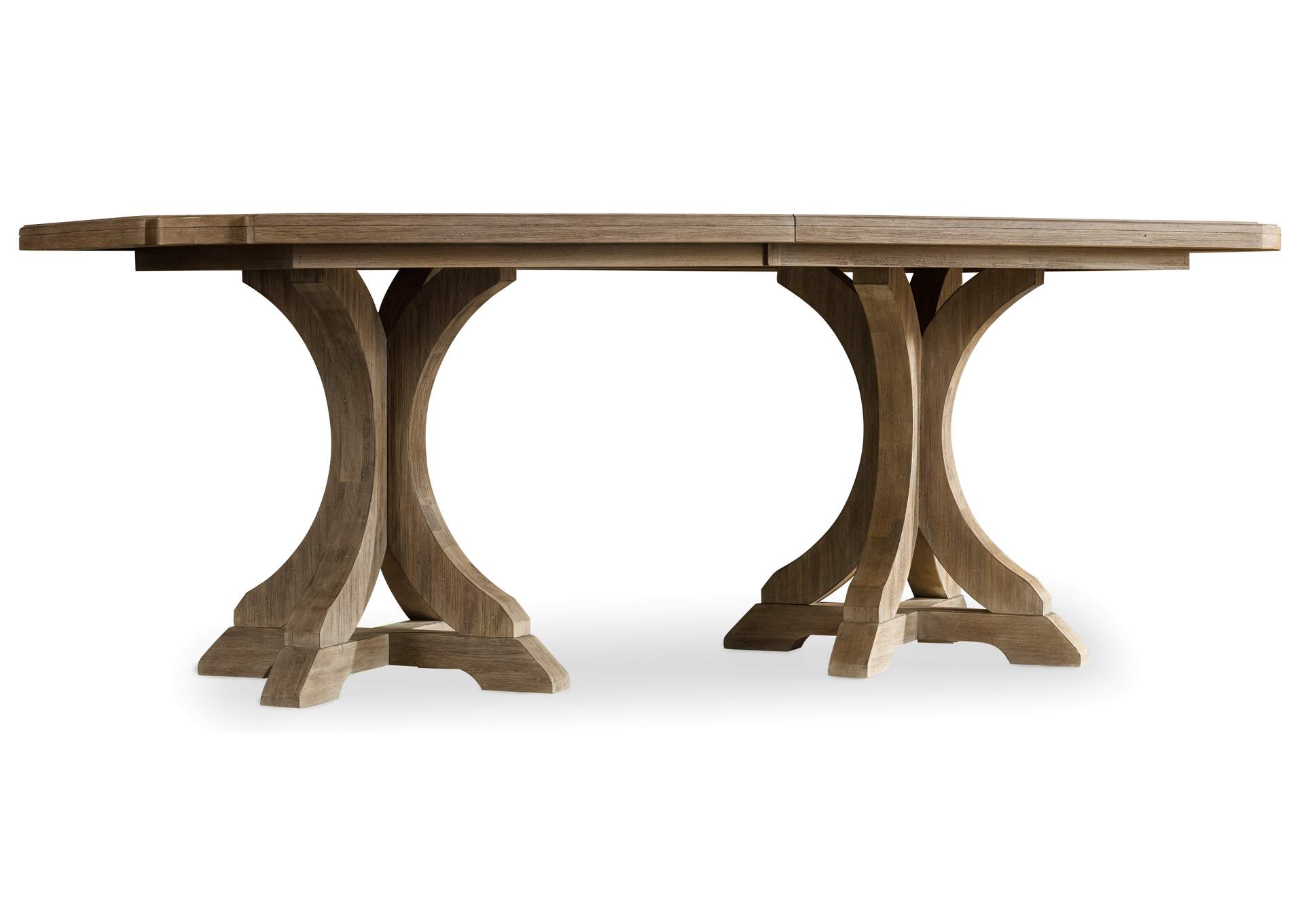 Corsica Rectangle Pedestal Dining Table w/2-20in Leaves,Hooker Furniture