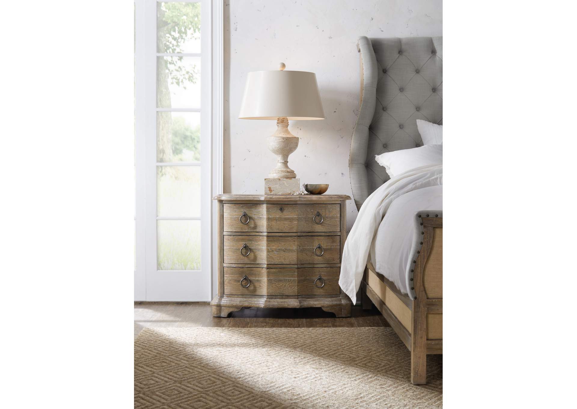 Boheme Bastogne Three - Drawer Nightstand,Hooker Furniture