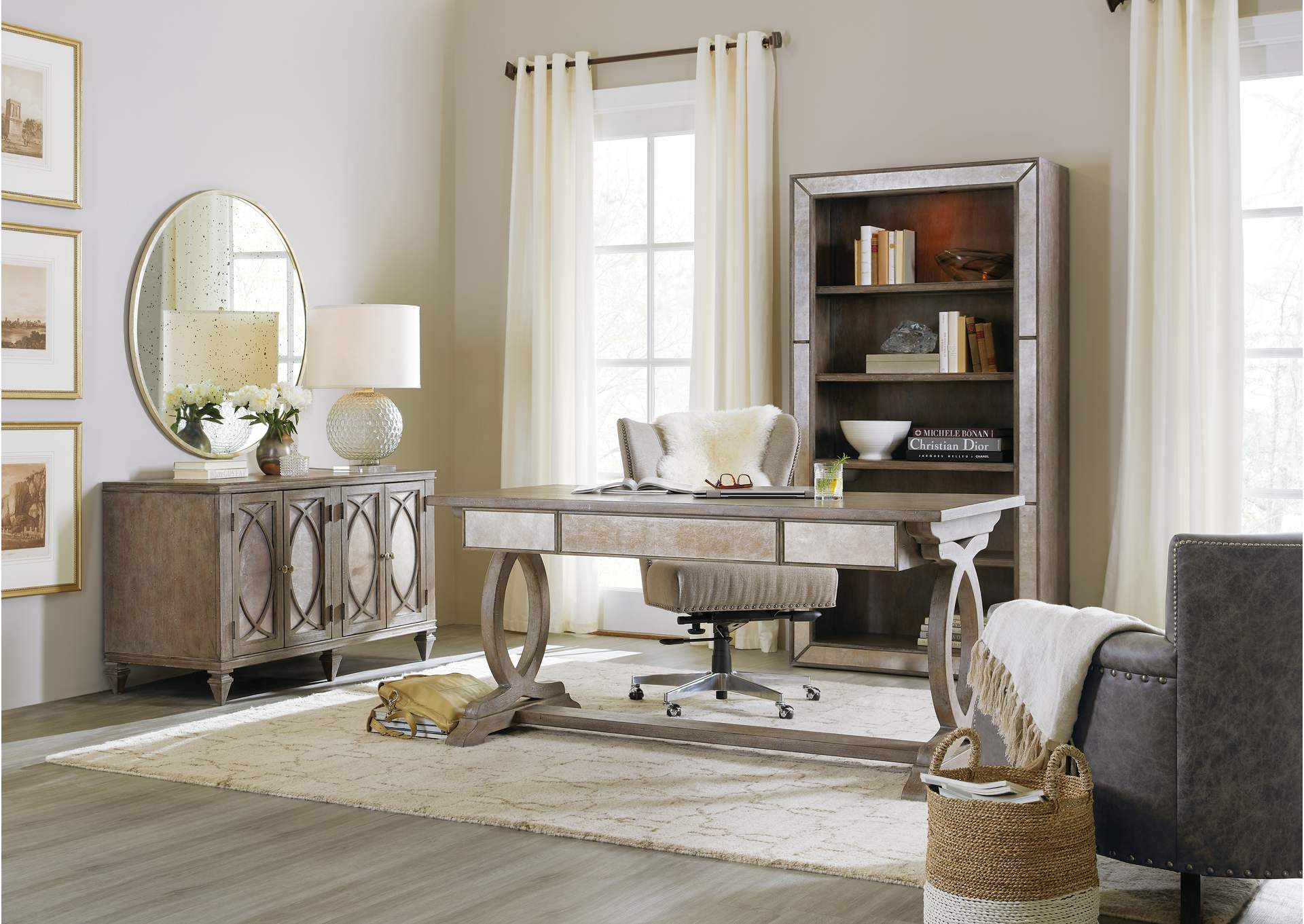 Rustic Glam Bookcase,Hooker Furniture