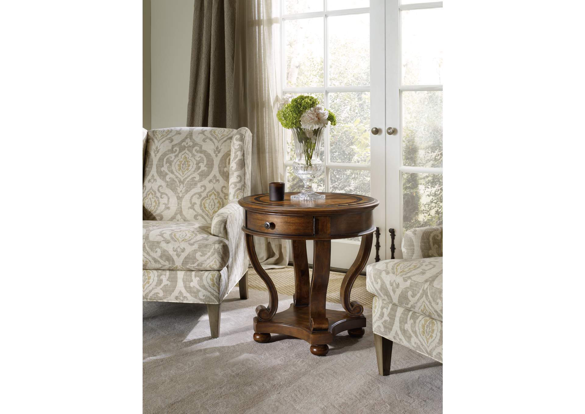 Archivist Round Accent End Table,Hooker Furniture