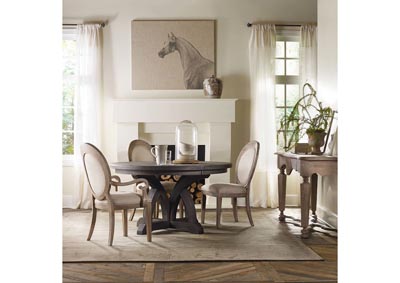Image for Corsica Round Dining Table w/ 1-18" Leaf w/ Arm Chair and 2 Side Chairs