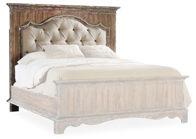 Image for Chatelet Cultured Pearl King Upholstered Mantle Panel Headboard