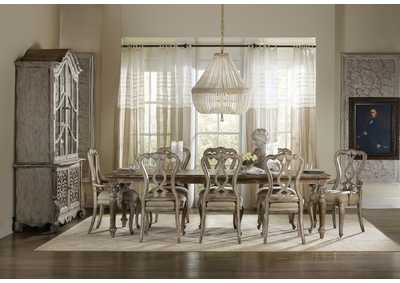 Image for Chatelet Rectangle Leg Dining Table w/ 2-18" Leaves KD, 2 Arm Chairs and 6 Side Chairs