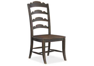 Hill Country Twin Sisters Ladderback Side Chair - 2 Per Carton - Price Ea,Hooker Furniture